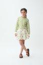 Jersey de niña rayas blanco y verde