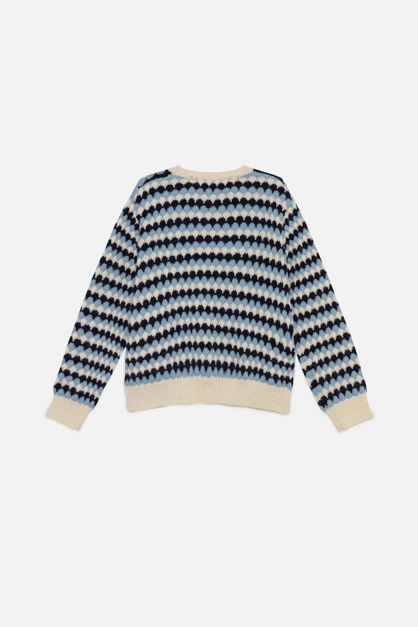 Jersey unisex de punto con estructura azul