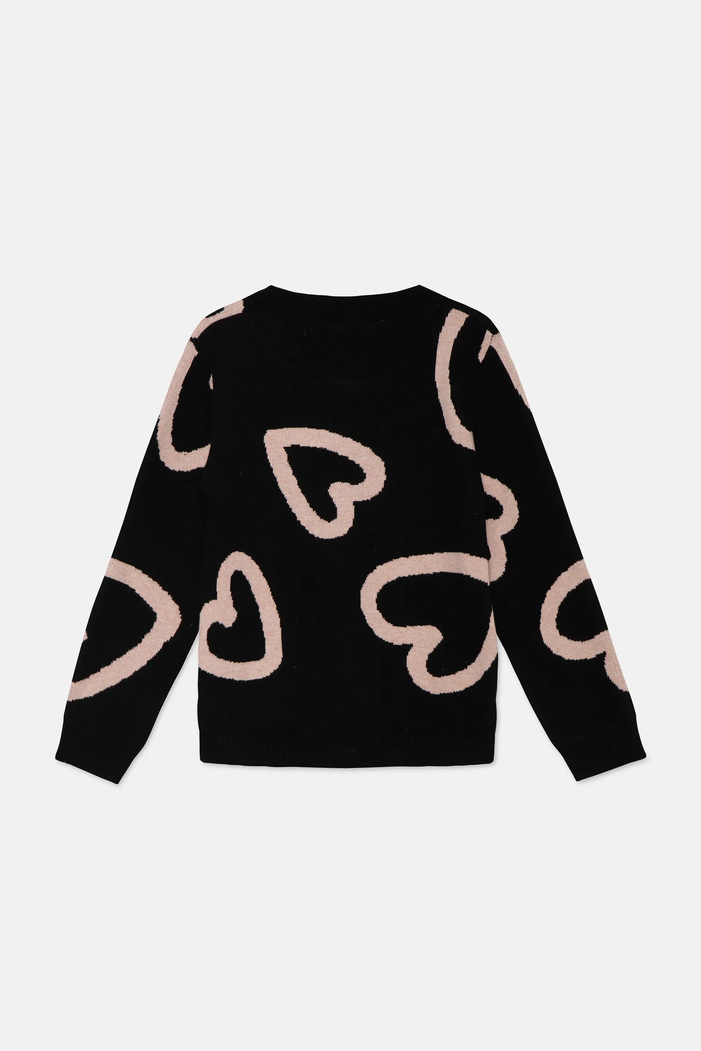 Jersey unisex de punto con estampado de corazones