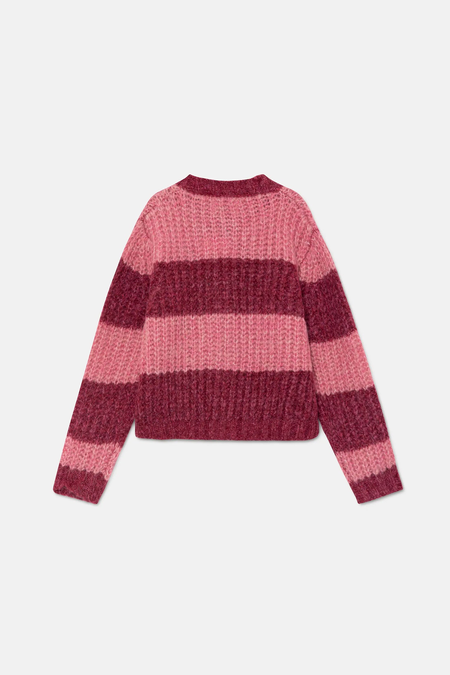 Girl's cardigan with pink striped print