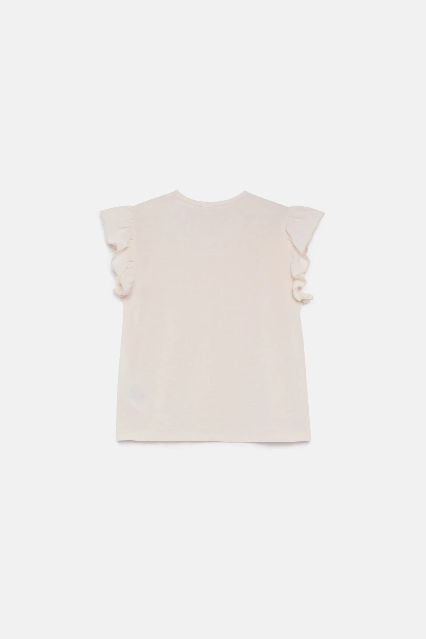 Top da bambina con volant bianchi