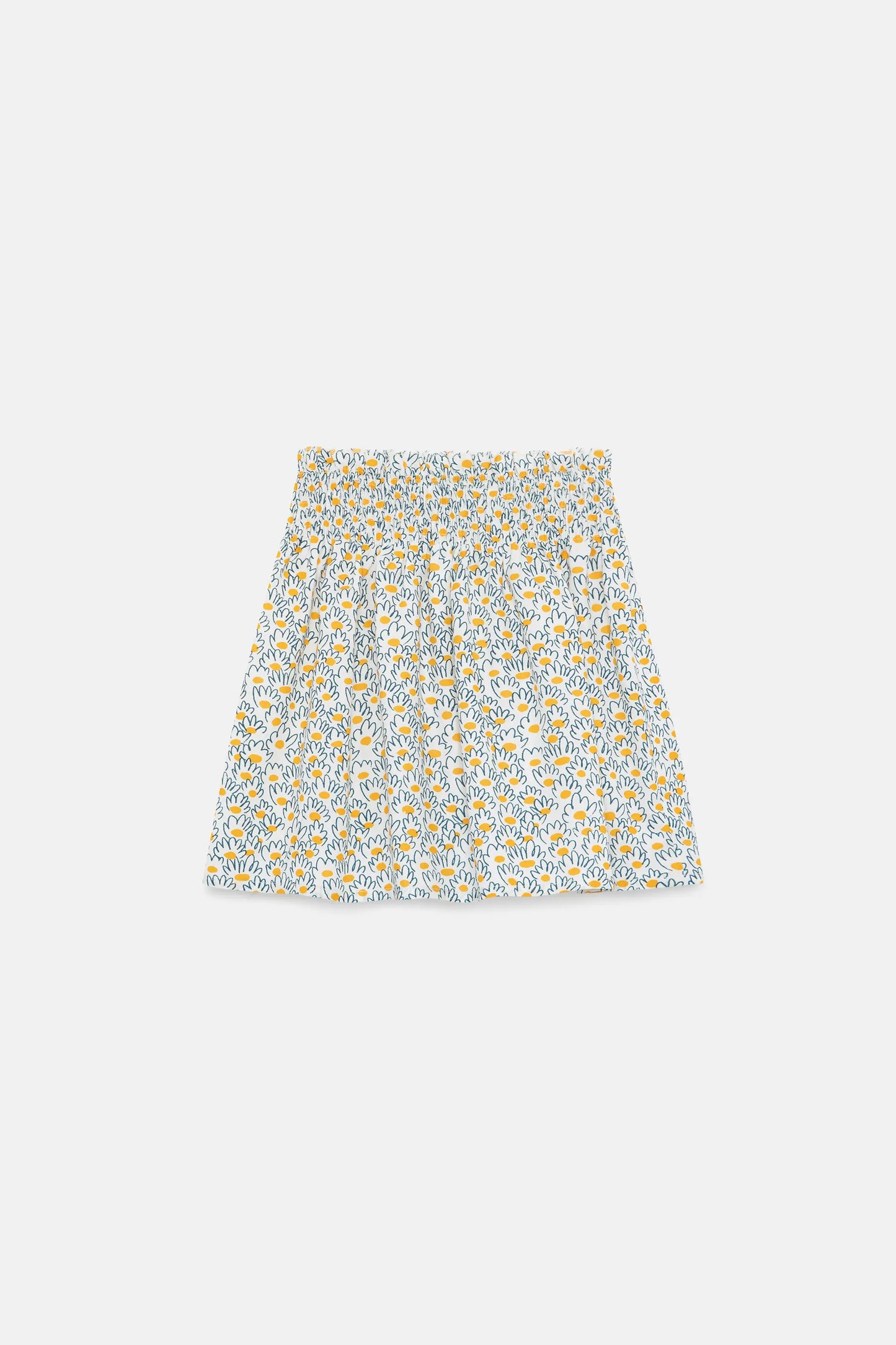 Gonna corta da bambina in jacquard a fiori