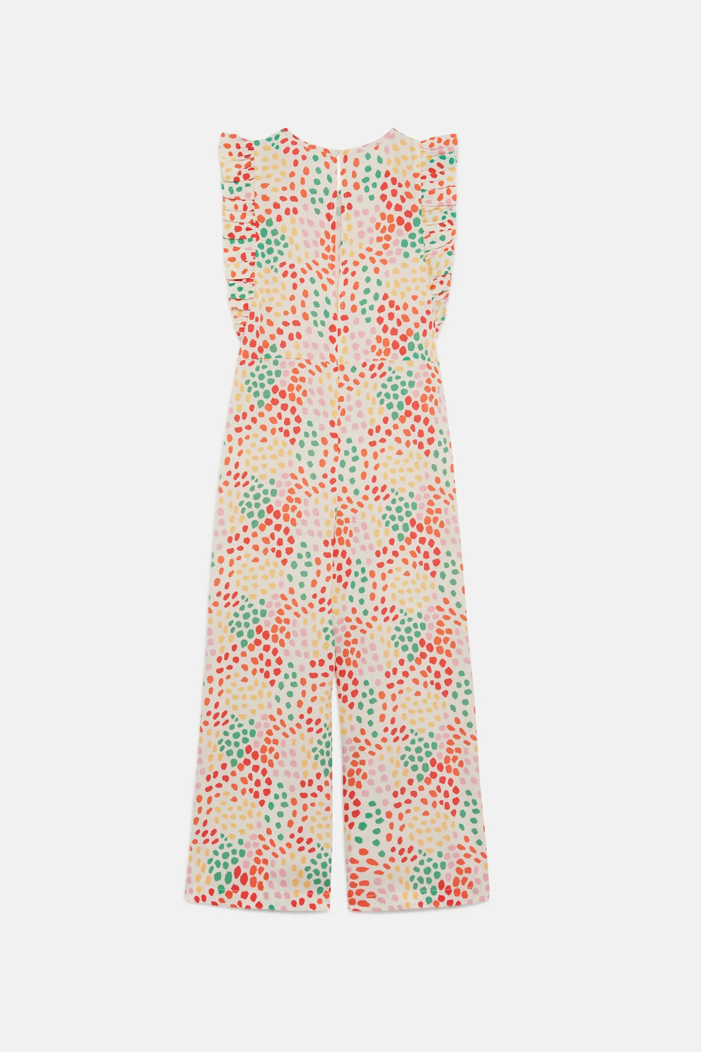 Macula polka dot girl's long jumpsuit
