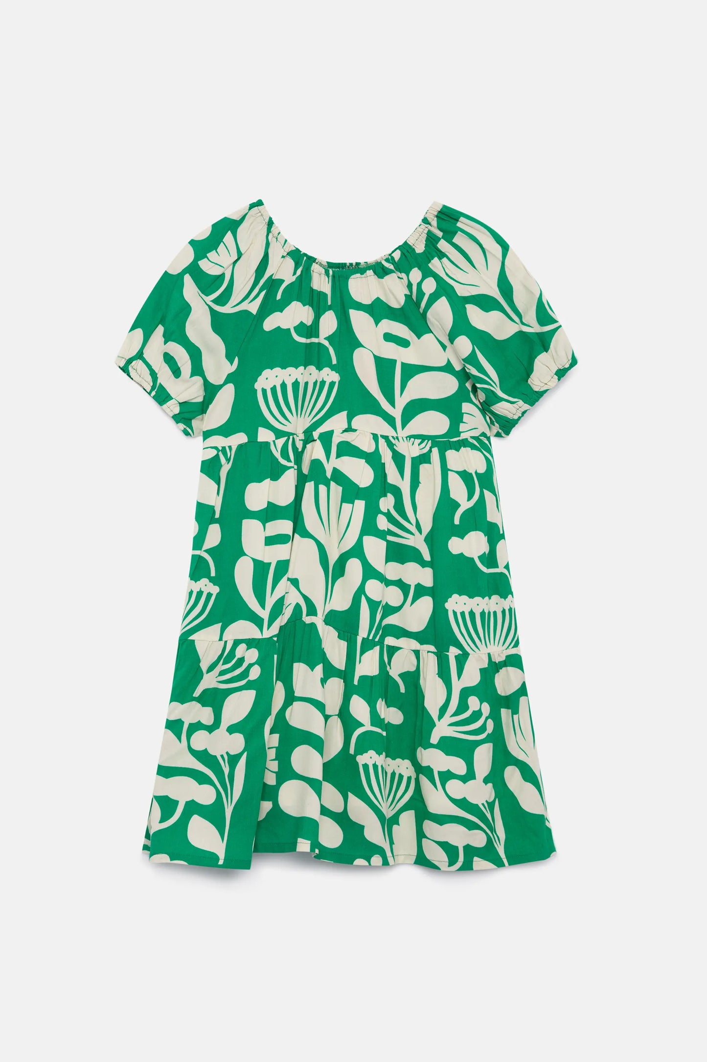 Short floral girl's dress Hortencia