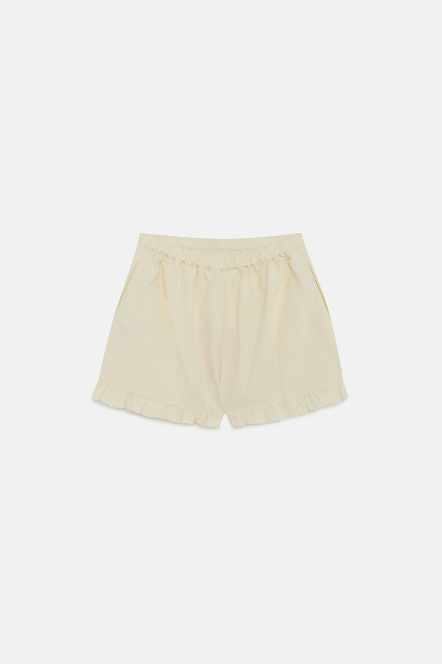 Short de niña volantes blanco