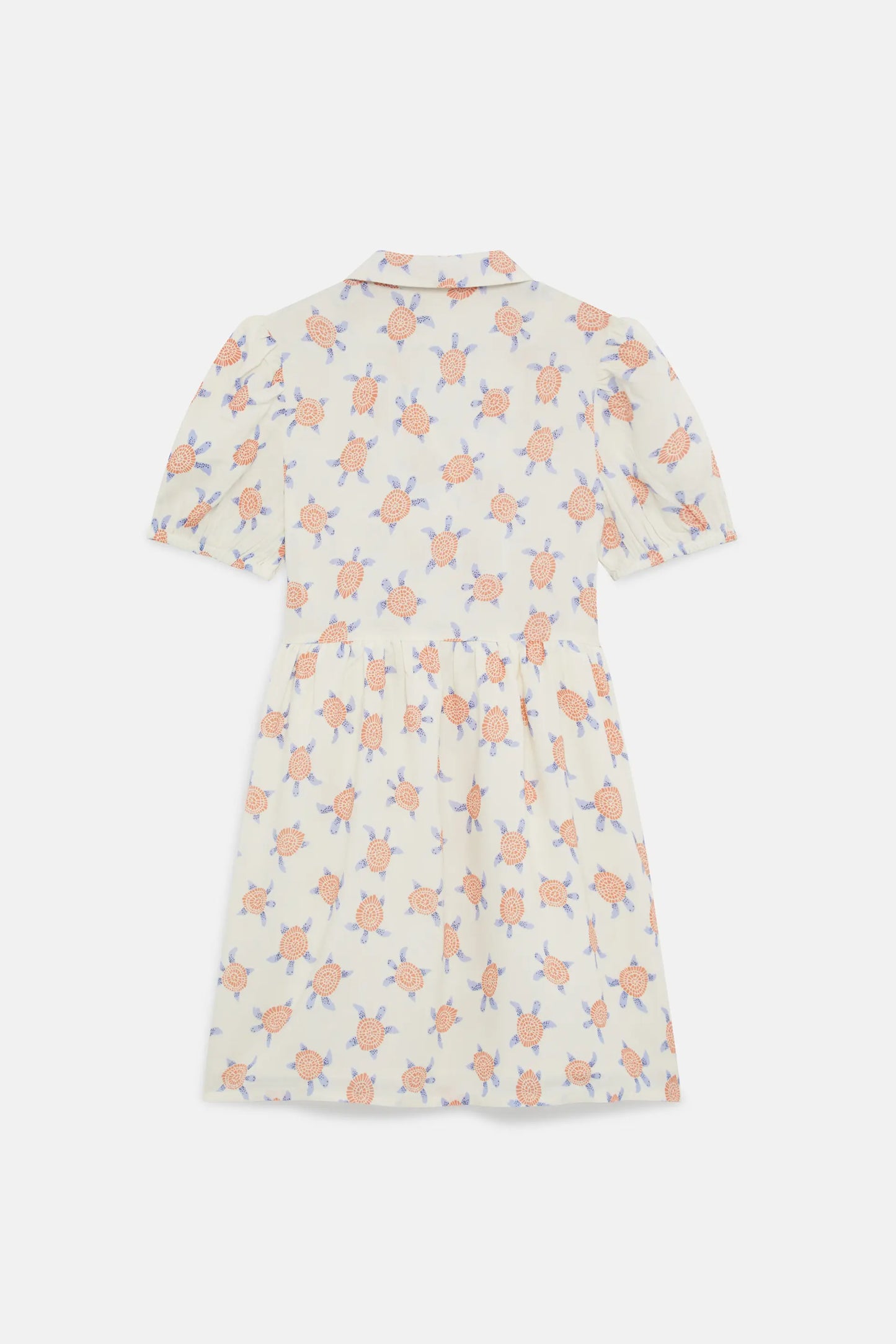 Vestido corto de niña en rayón LENZING™ ECOVERO™ de tortugas