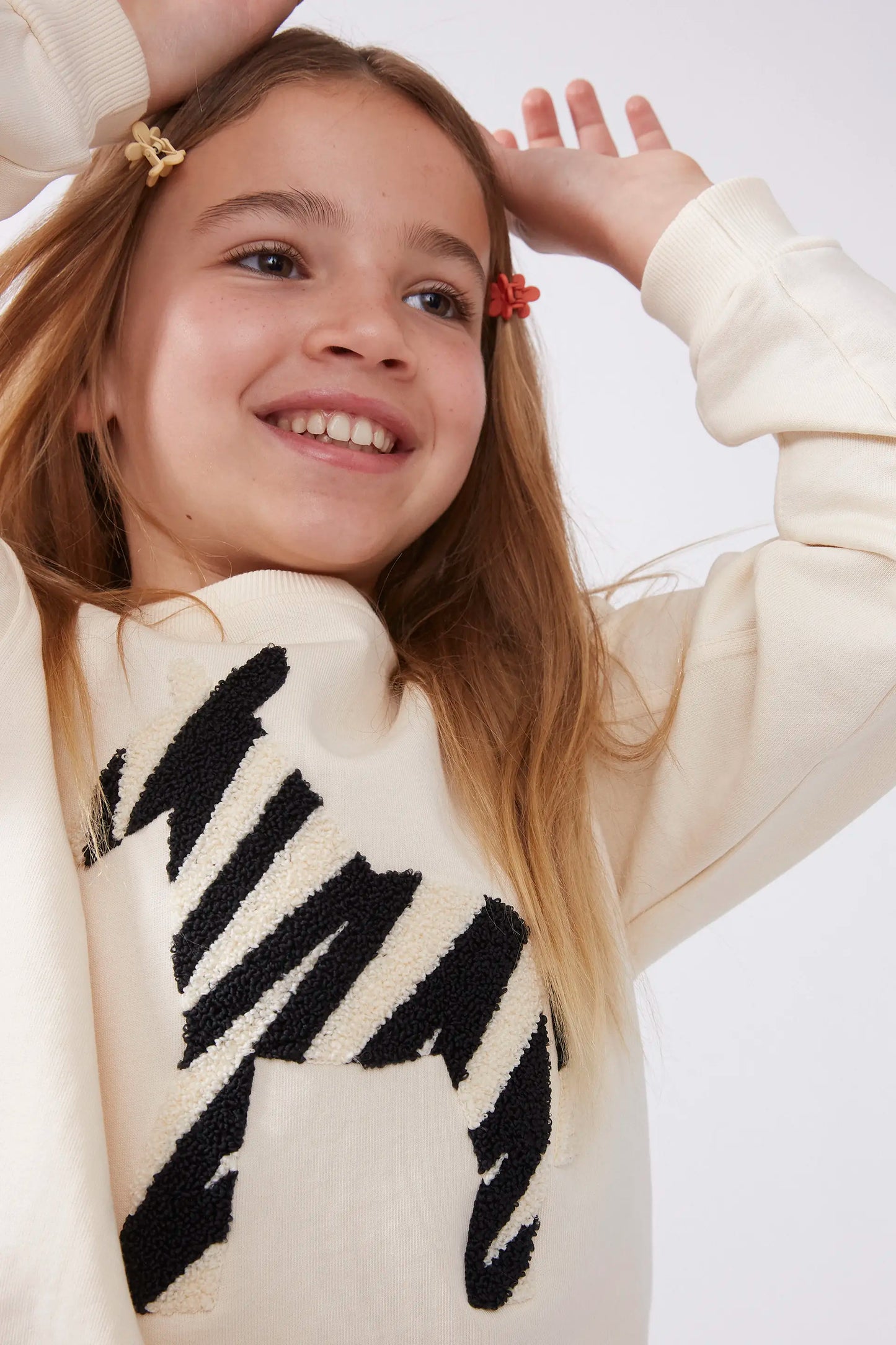 Sudadera unisex print cebra