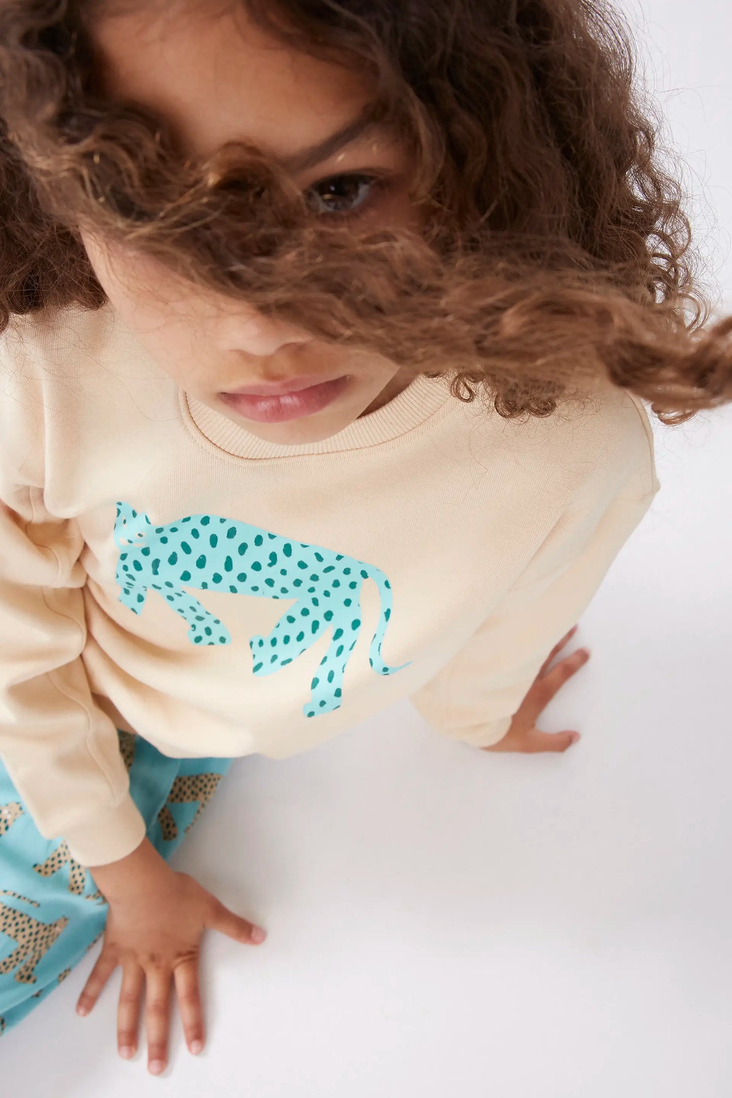 Felpa unisex con stampa giaguaro