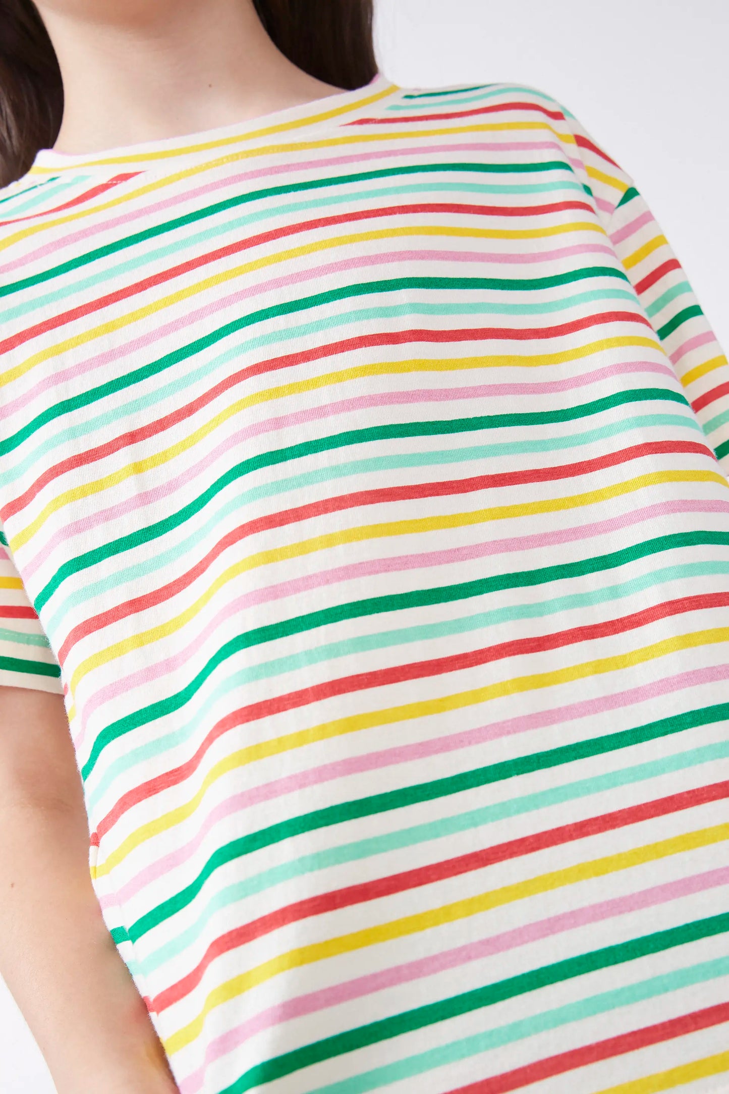 Camiseta unisex rayas multicolor