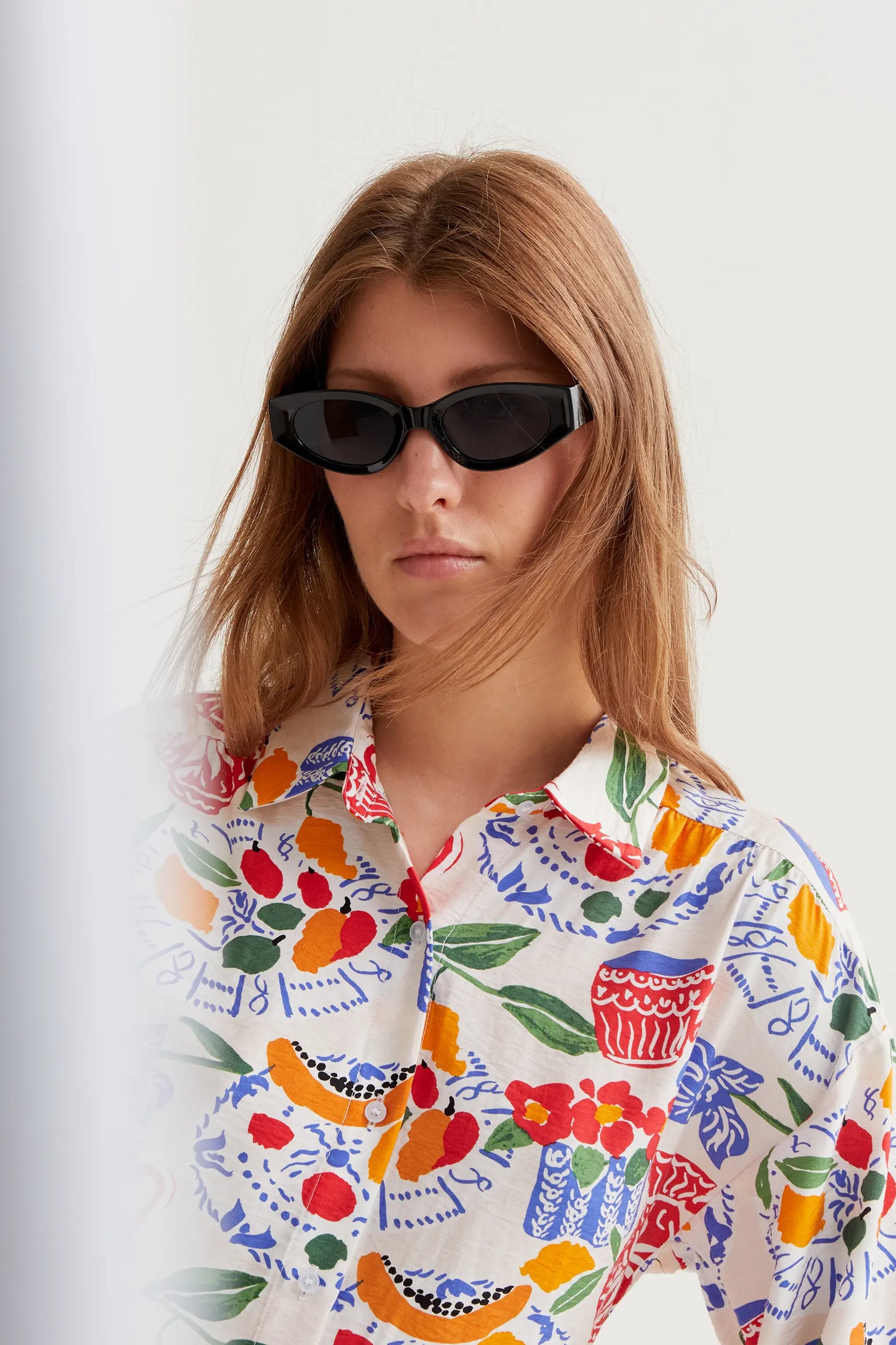 Camicia con stampa lussureggiante