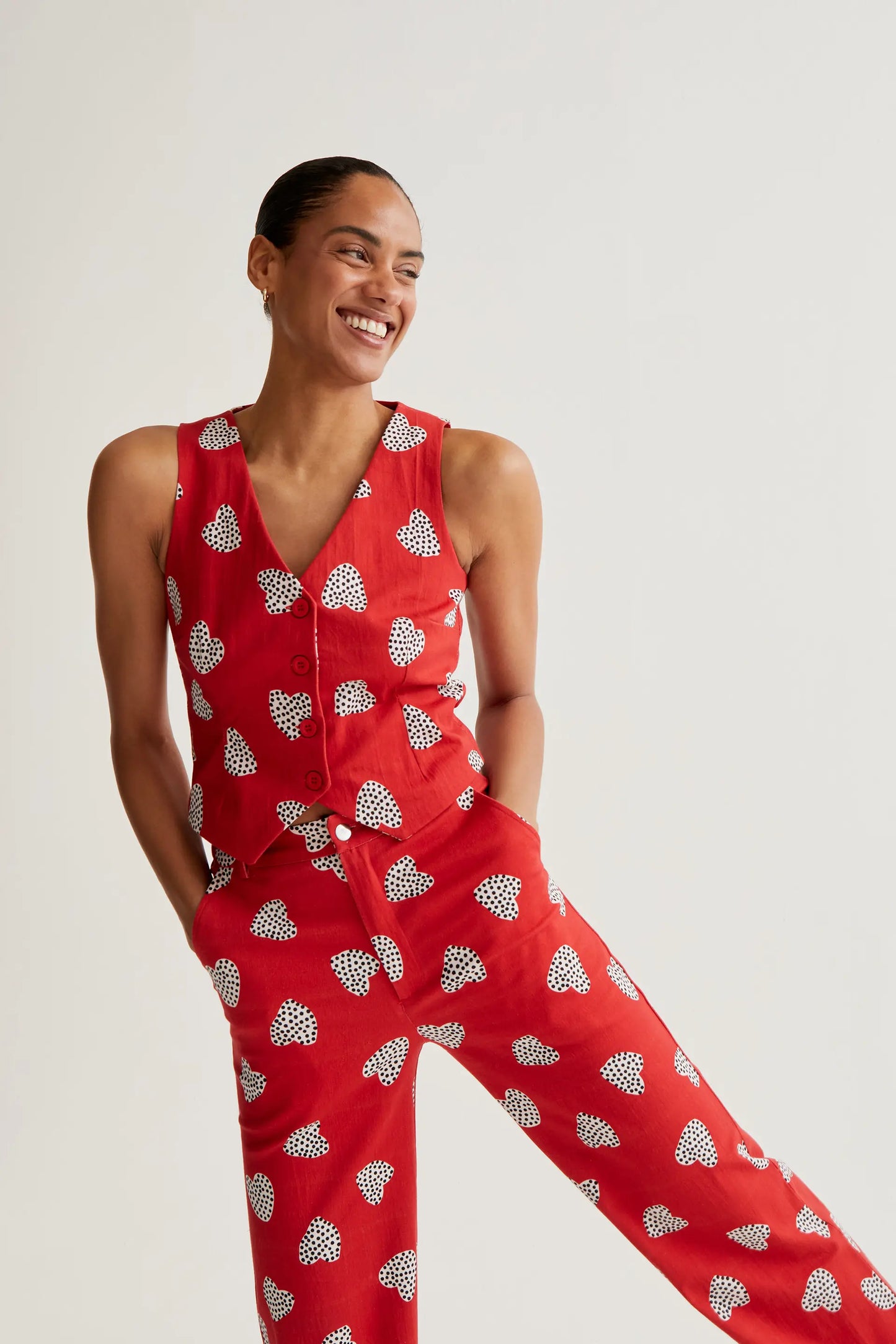 Gilet con stampa Harmony Red