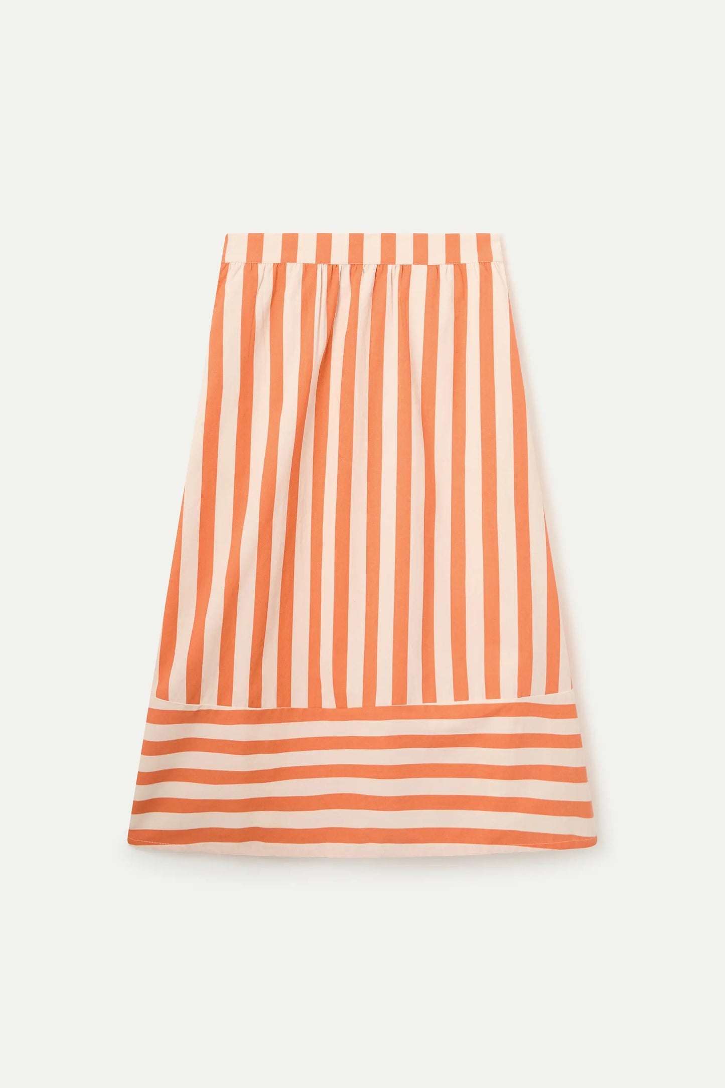 Falda midi con estampado Bamboo Orange