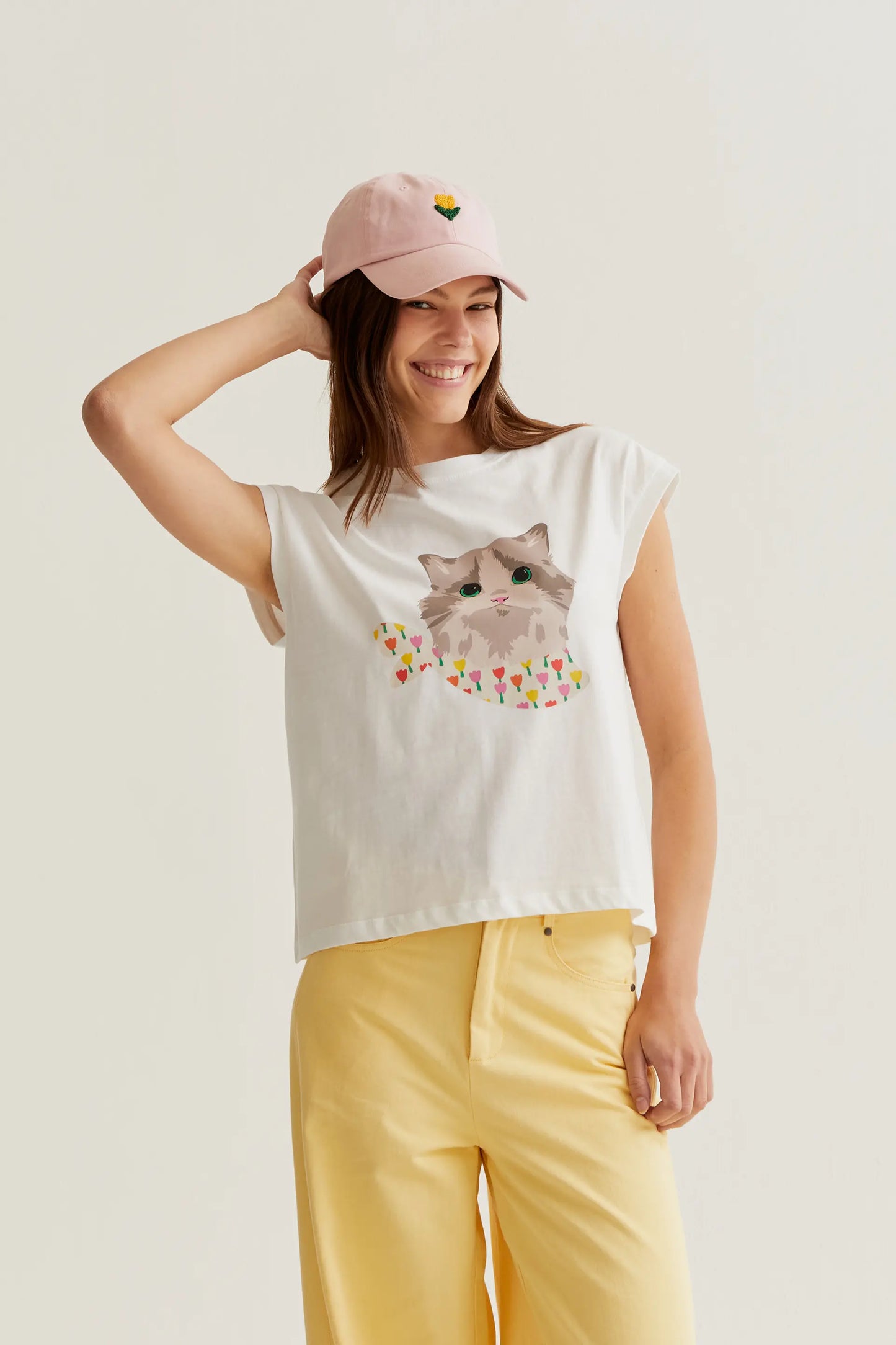 Kitten print t-shirt