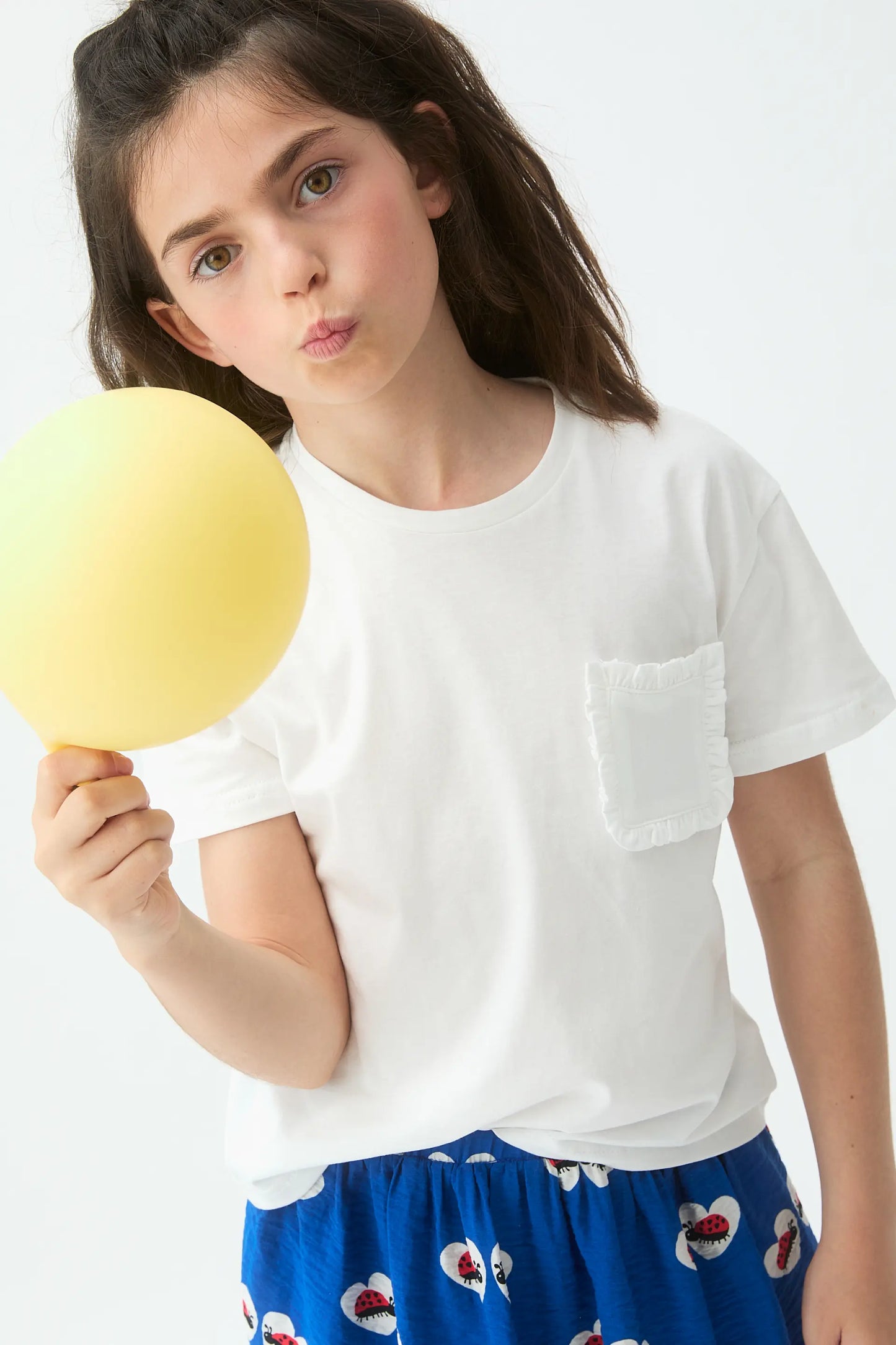 100% cotton white t-shirt for girls