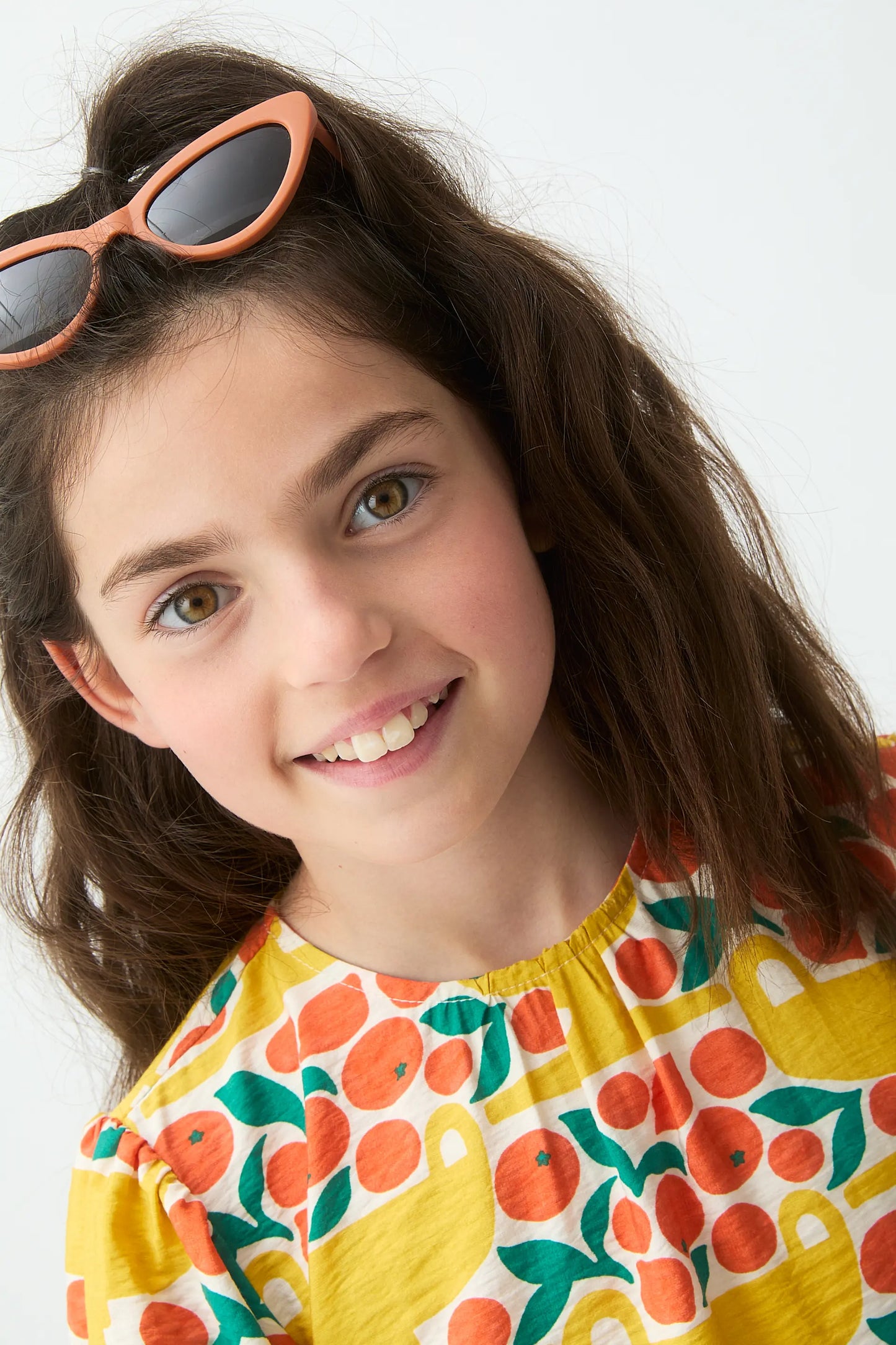 Top da bambina con stampa Citrus
