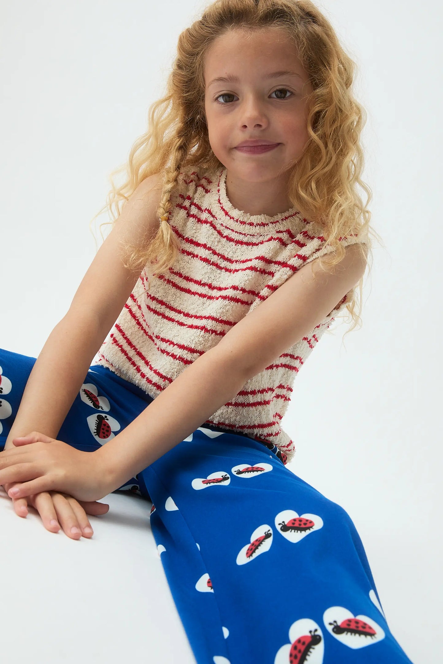 Girl's trousers with ladybug print