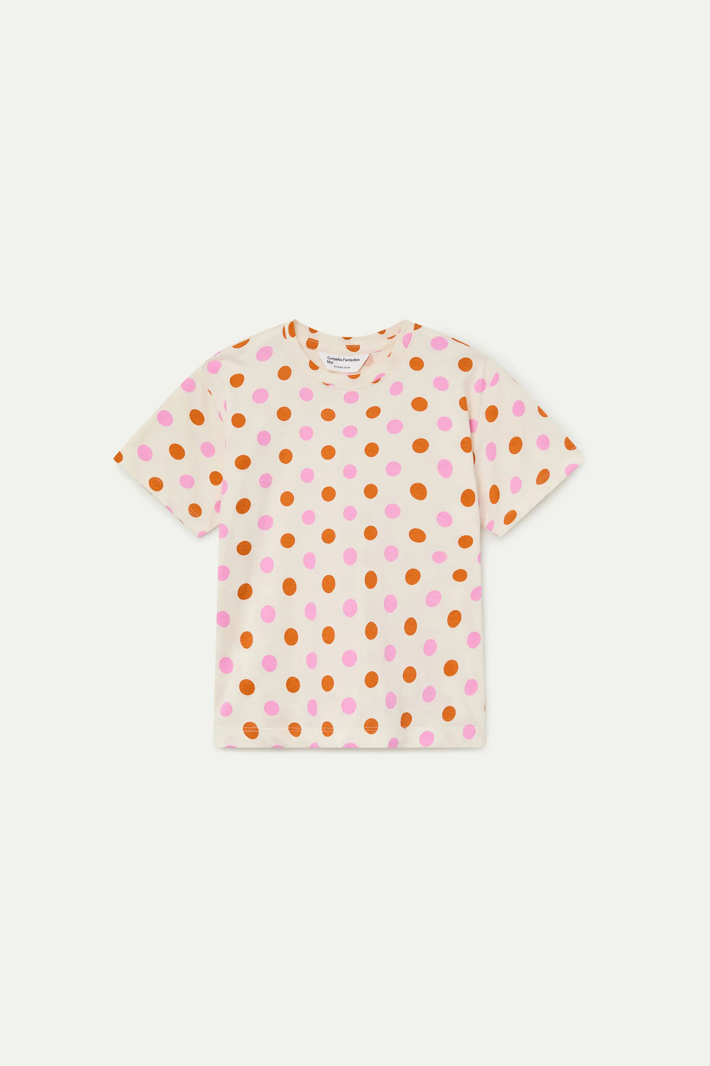 Camiseta de niña 100% algodón con estampado Orange Dots