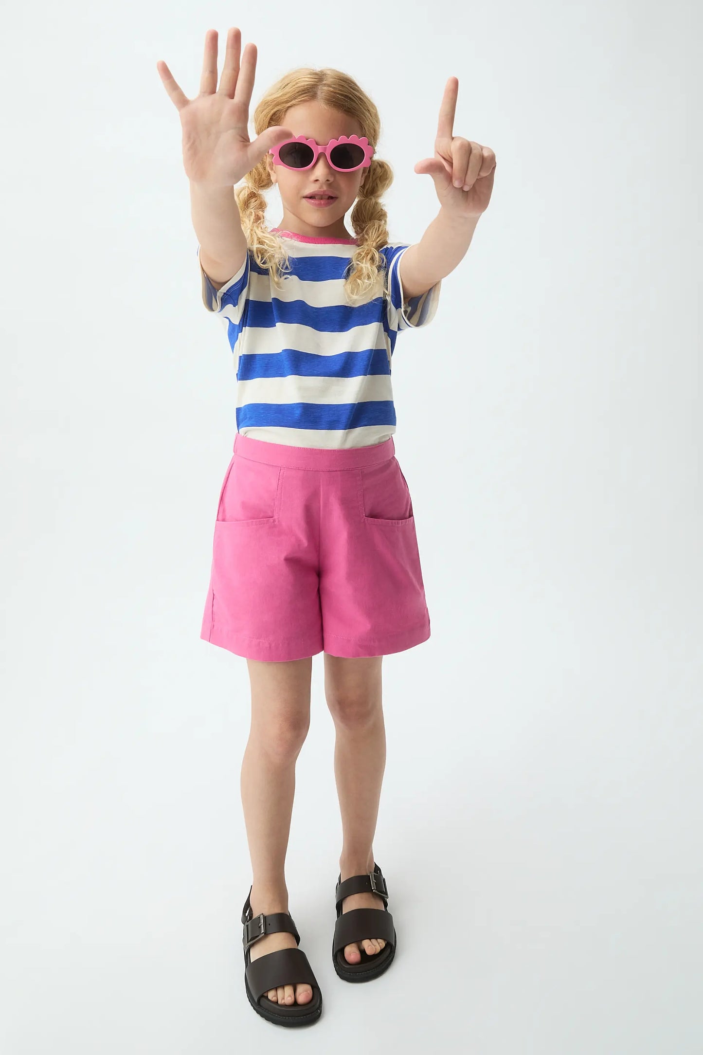 Shorts de niña 100% algodón rosa