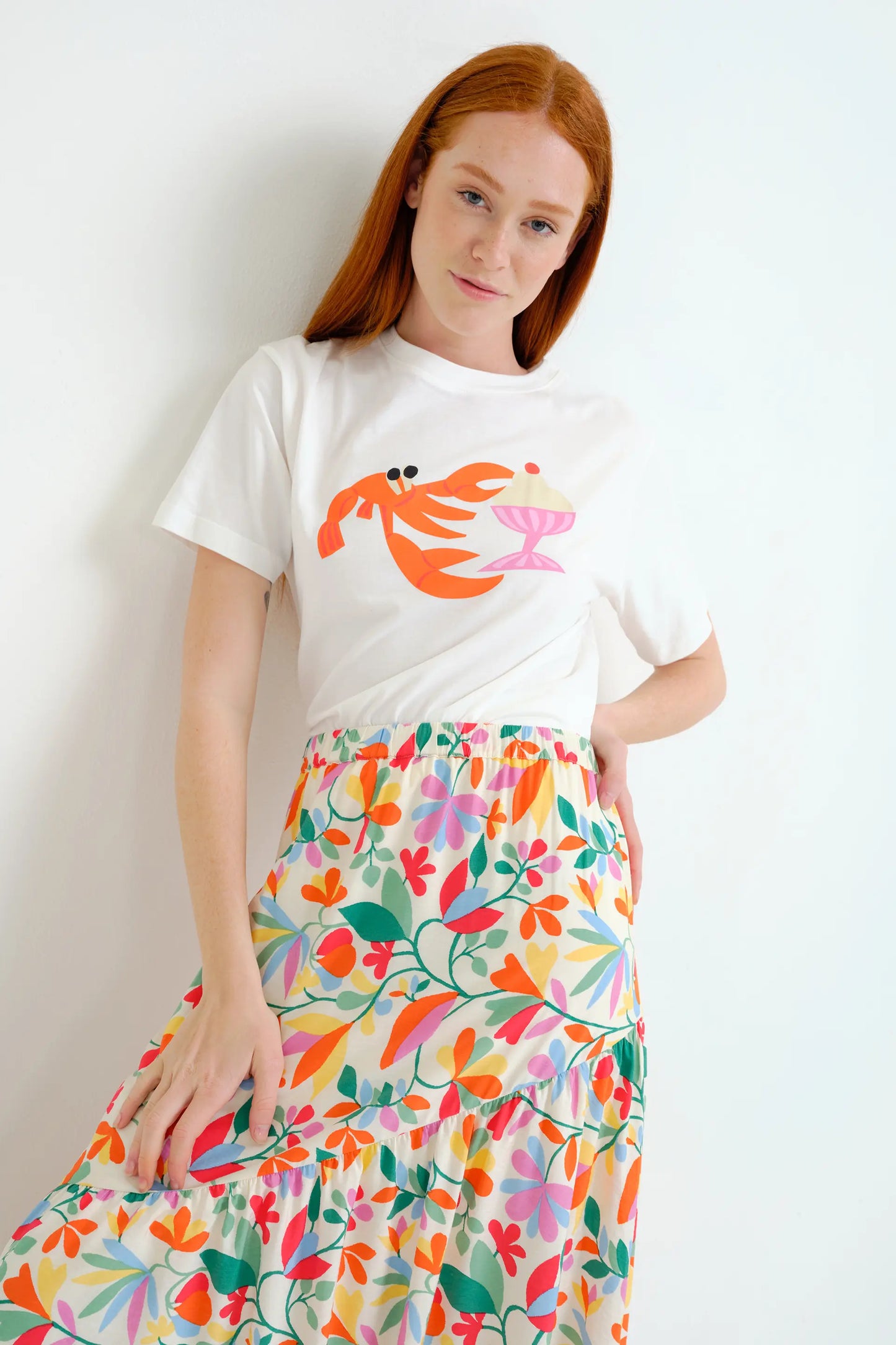 T-shirt stampata Lagosta