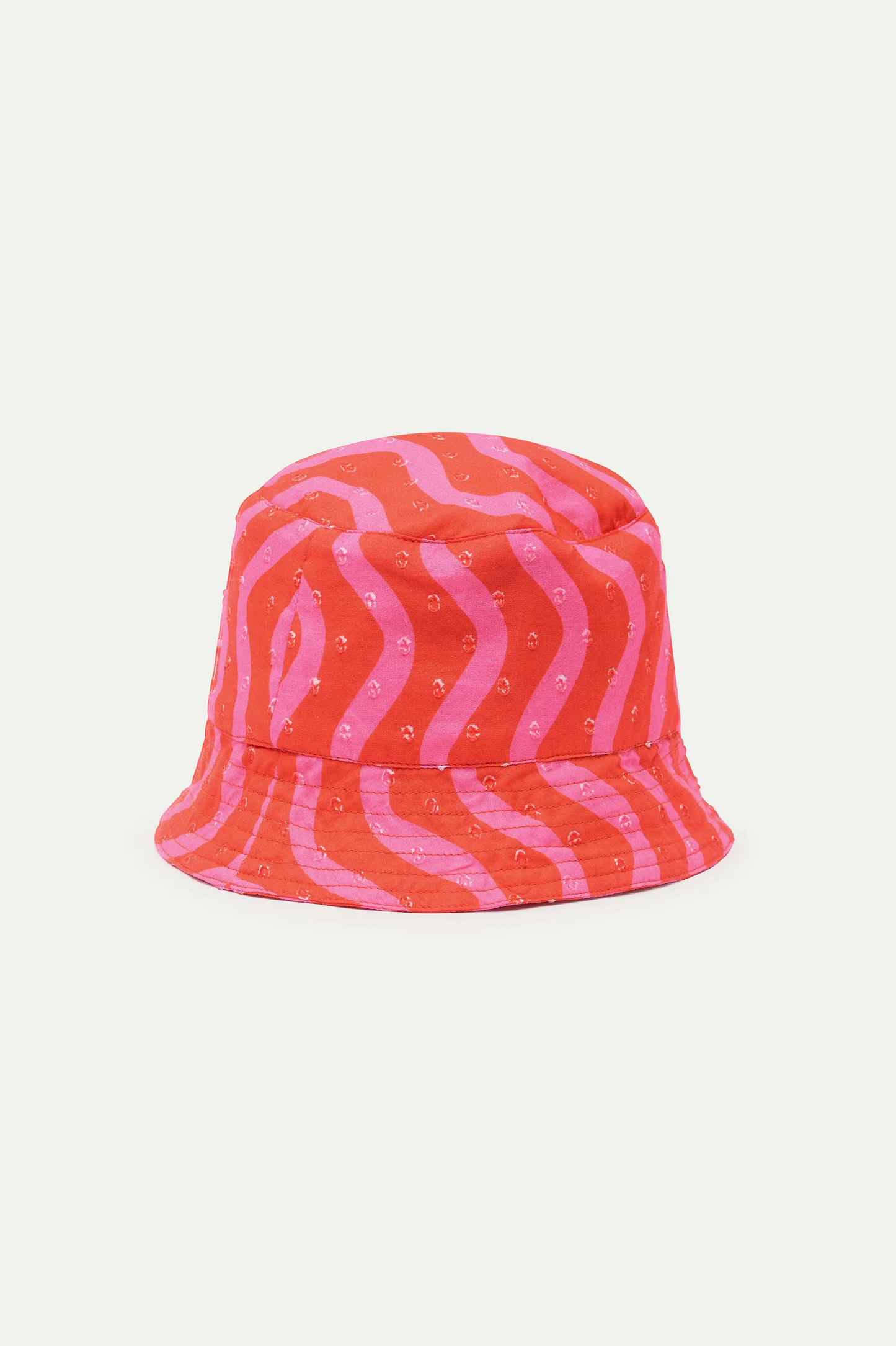 Gorro de niña con estampado Wave Red & Pink