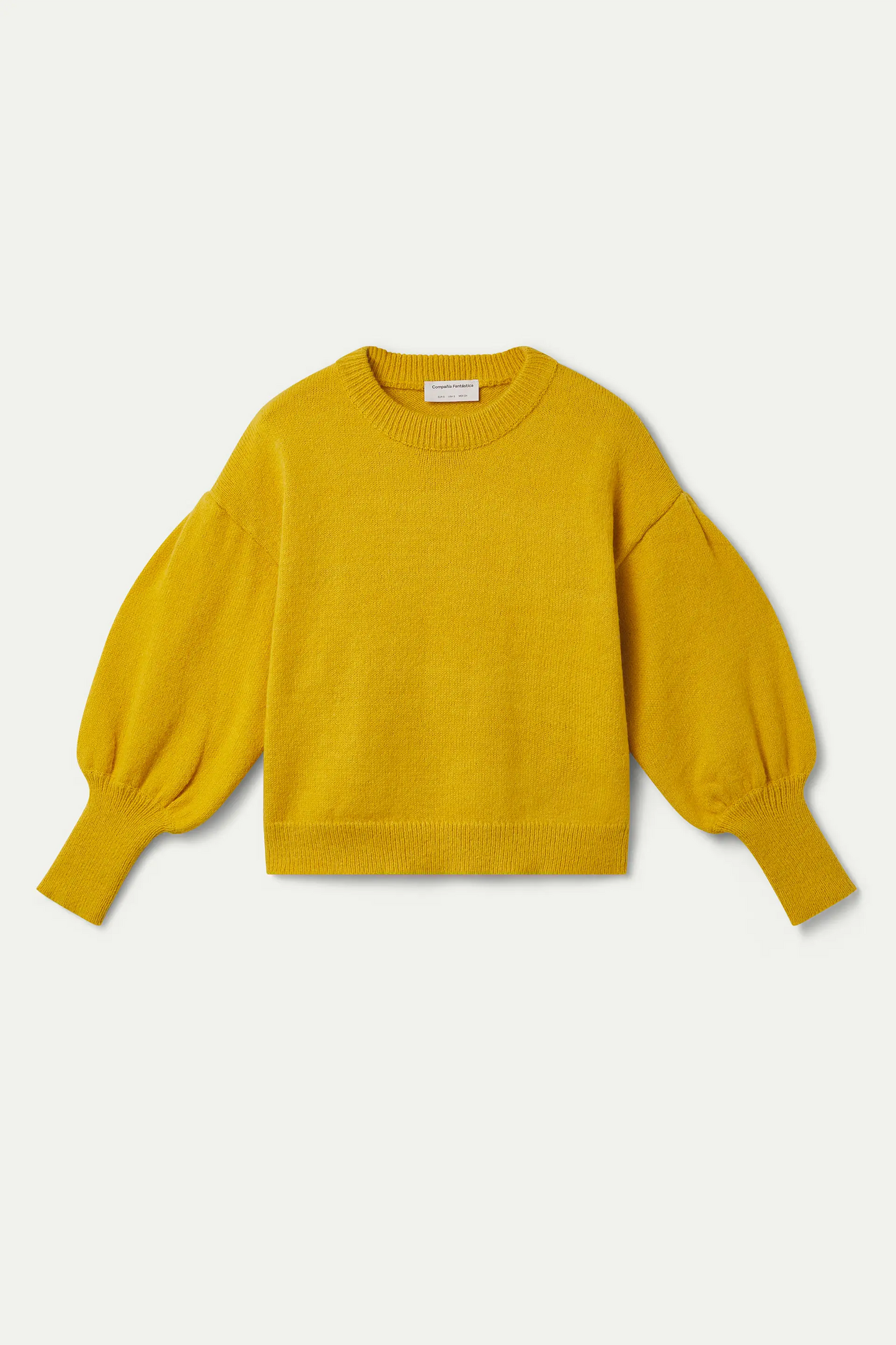Jersey básico de punto amarillo