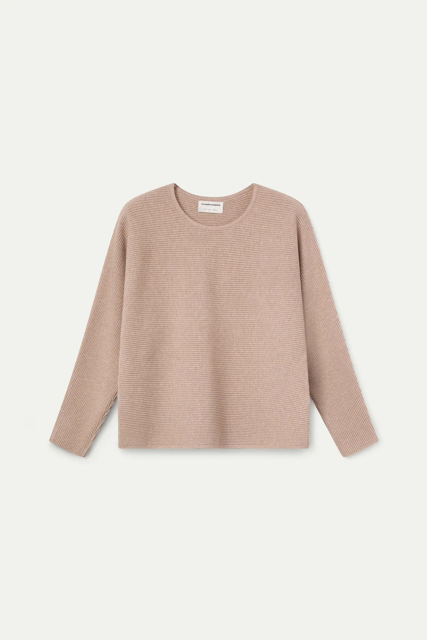 Maglione a righe beige