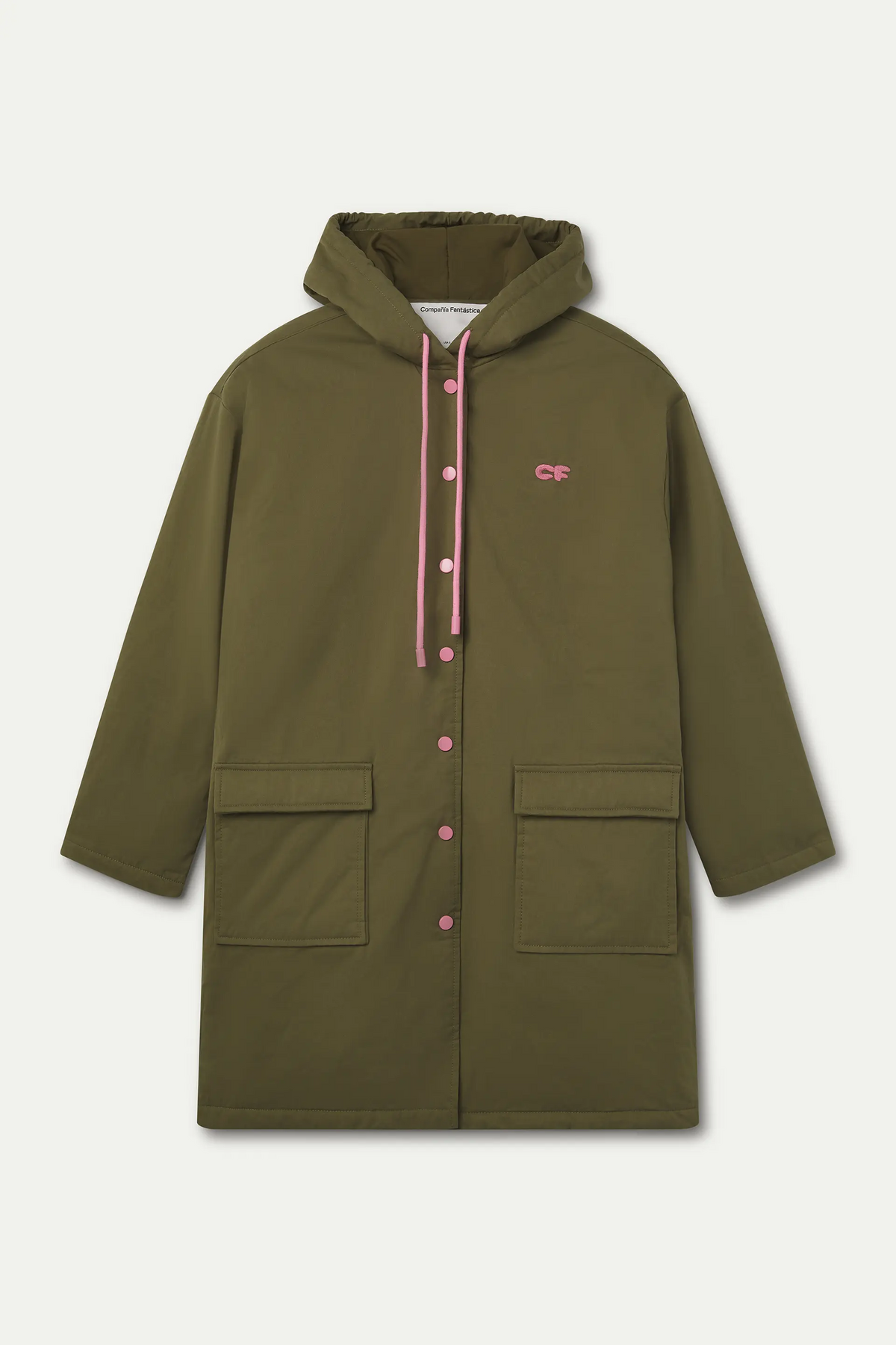 100% cotton coat with green hood
