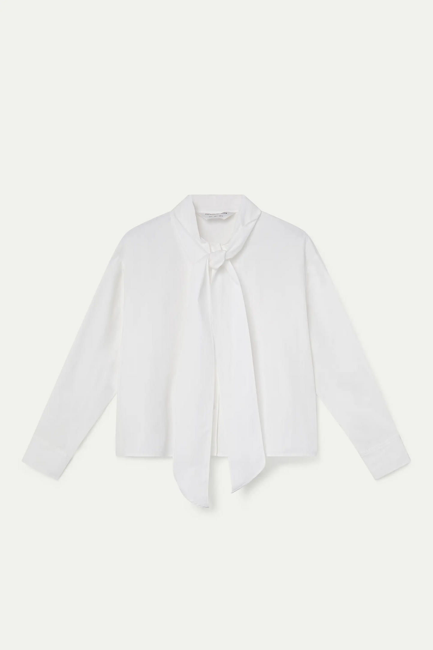 Camicia con fiocco 100% cotone bianco