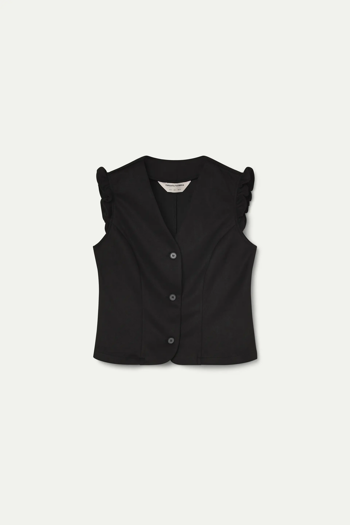 Black suede vest