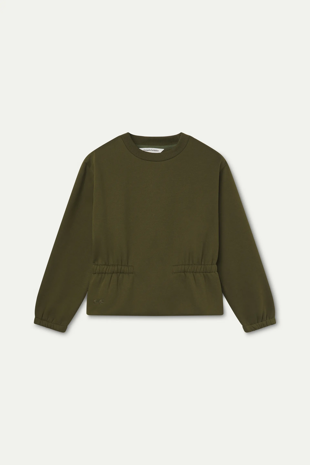 Sudadera con cintura ajustable verde oliva
