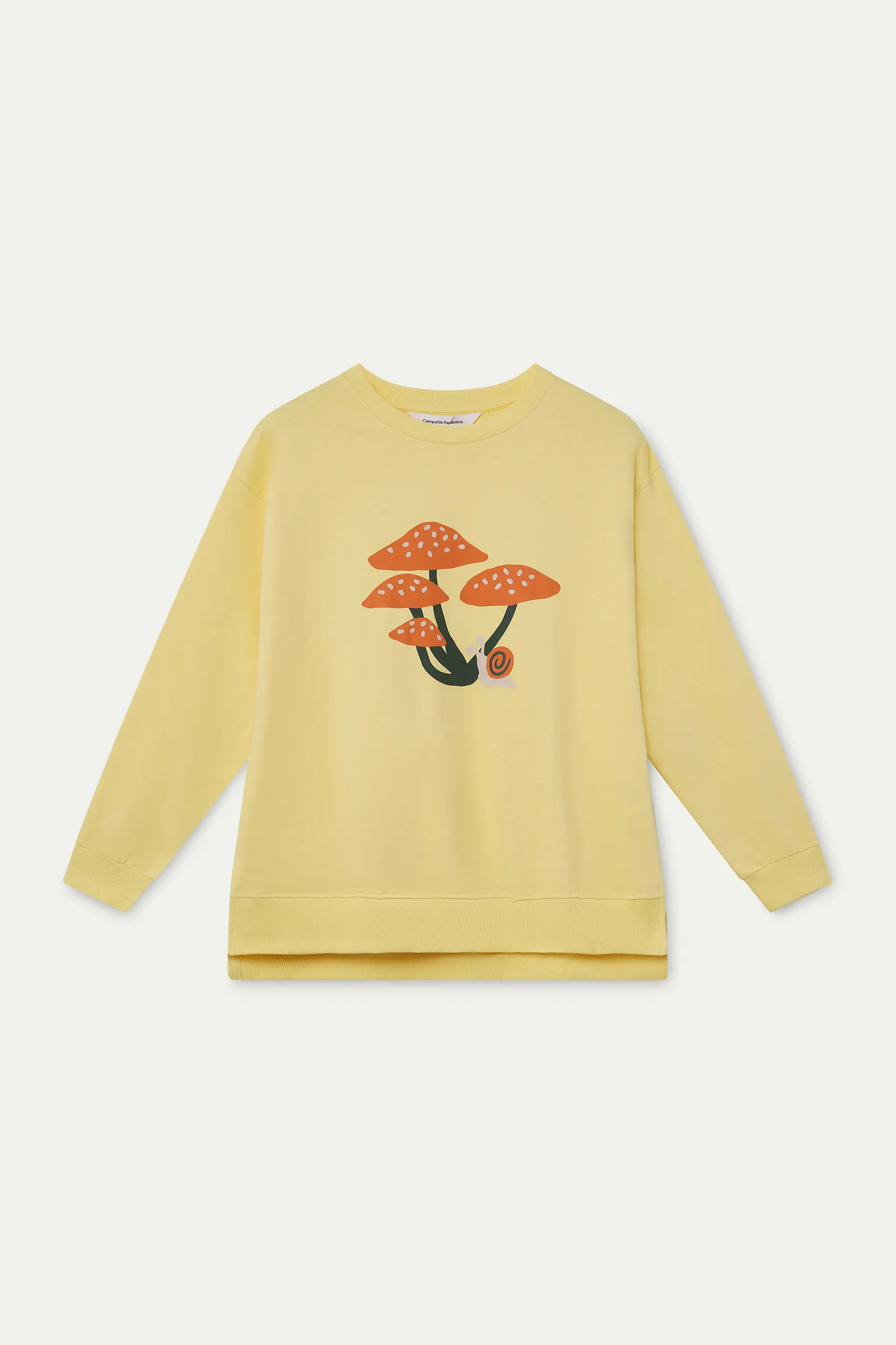 100% cotton yellow T-shirt with Mushroom print