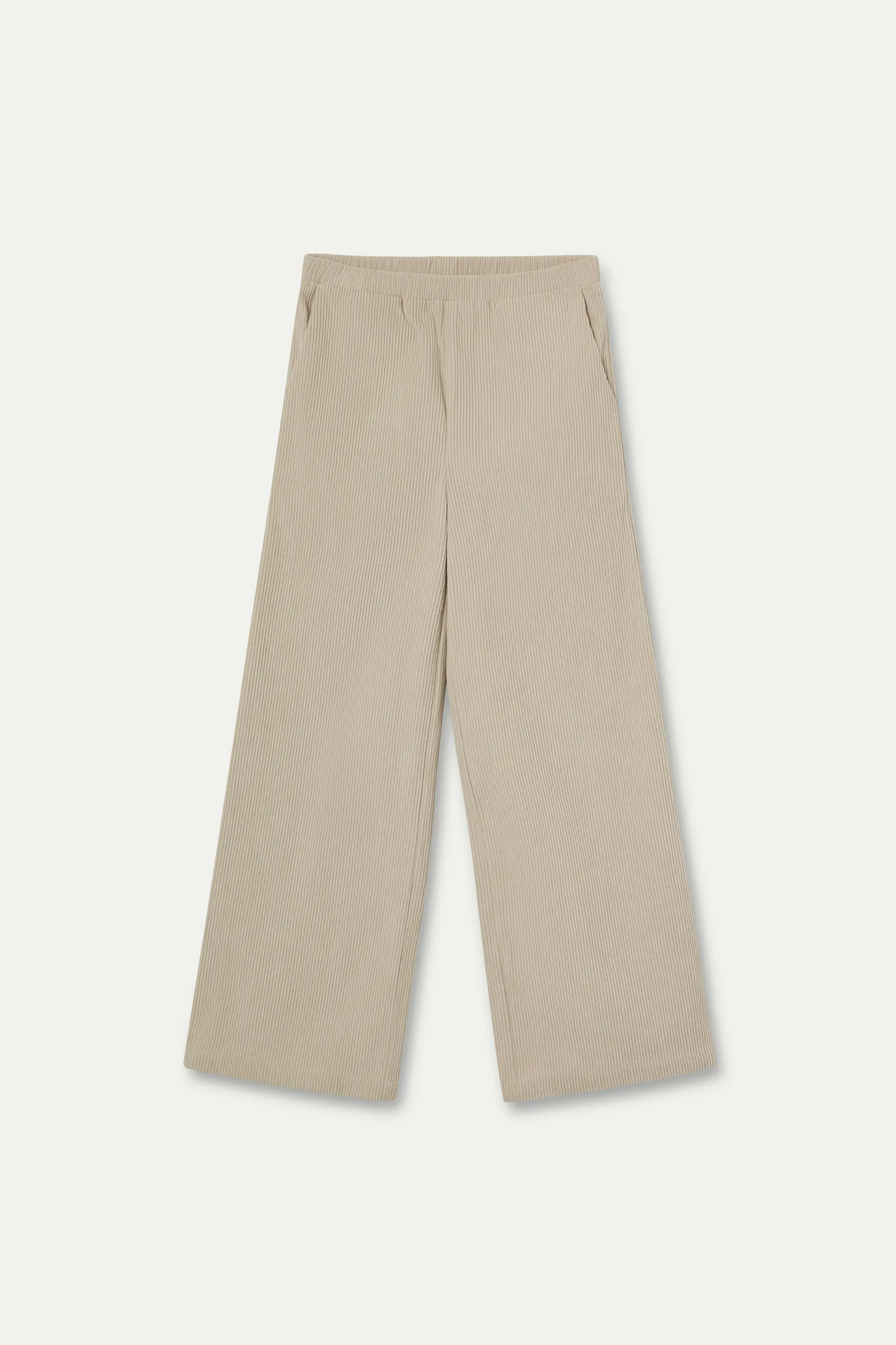 Girls' off-white corduroy trousers