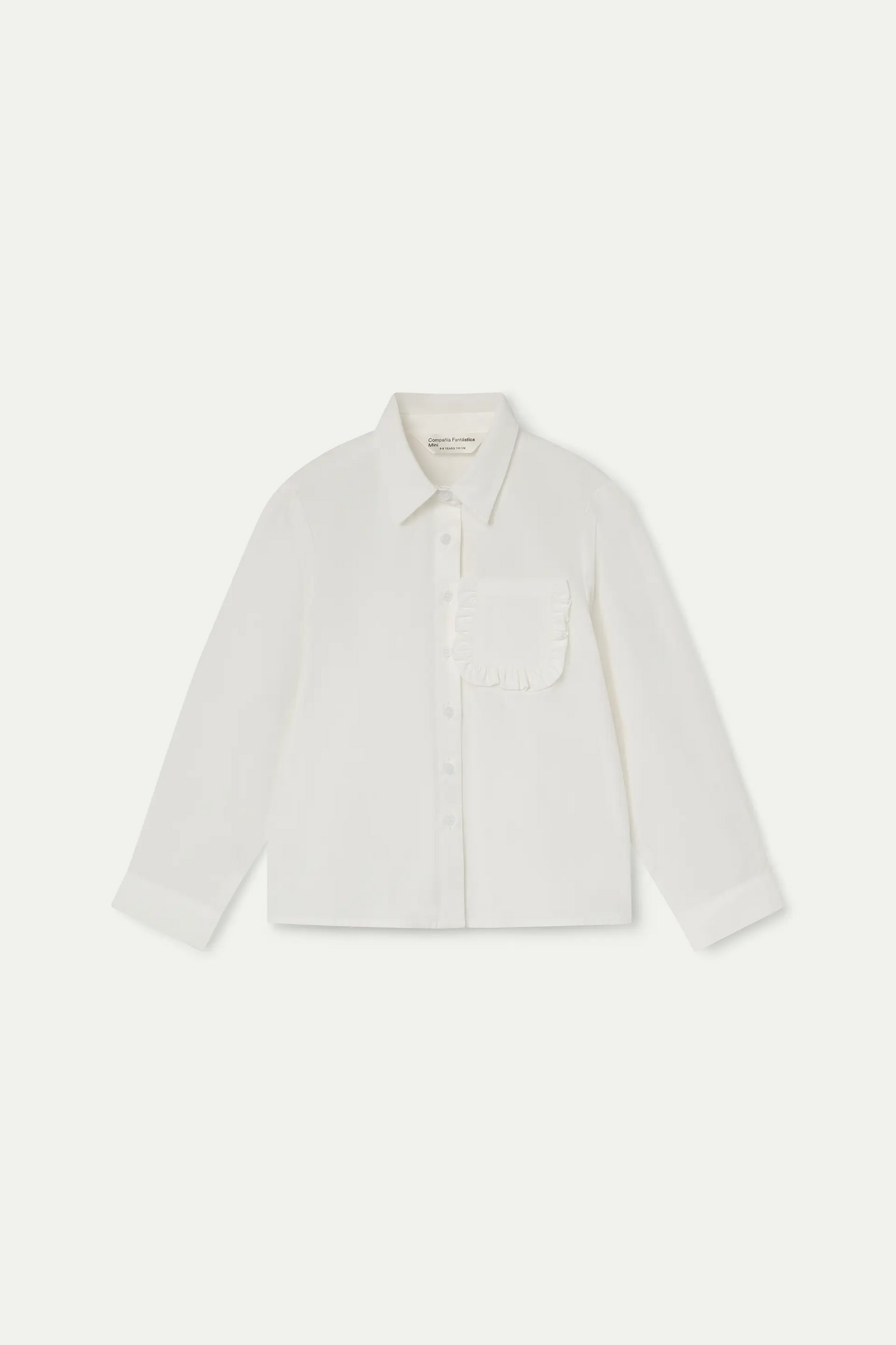 Camisa de niña 100% algodón blanca
