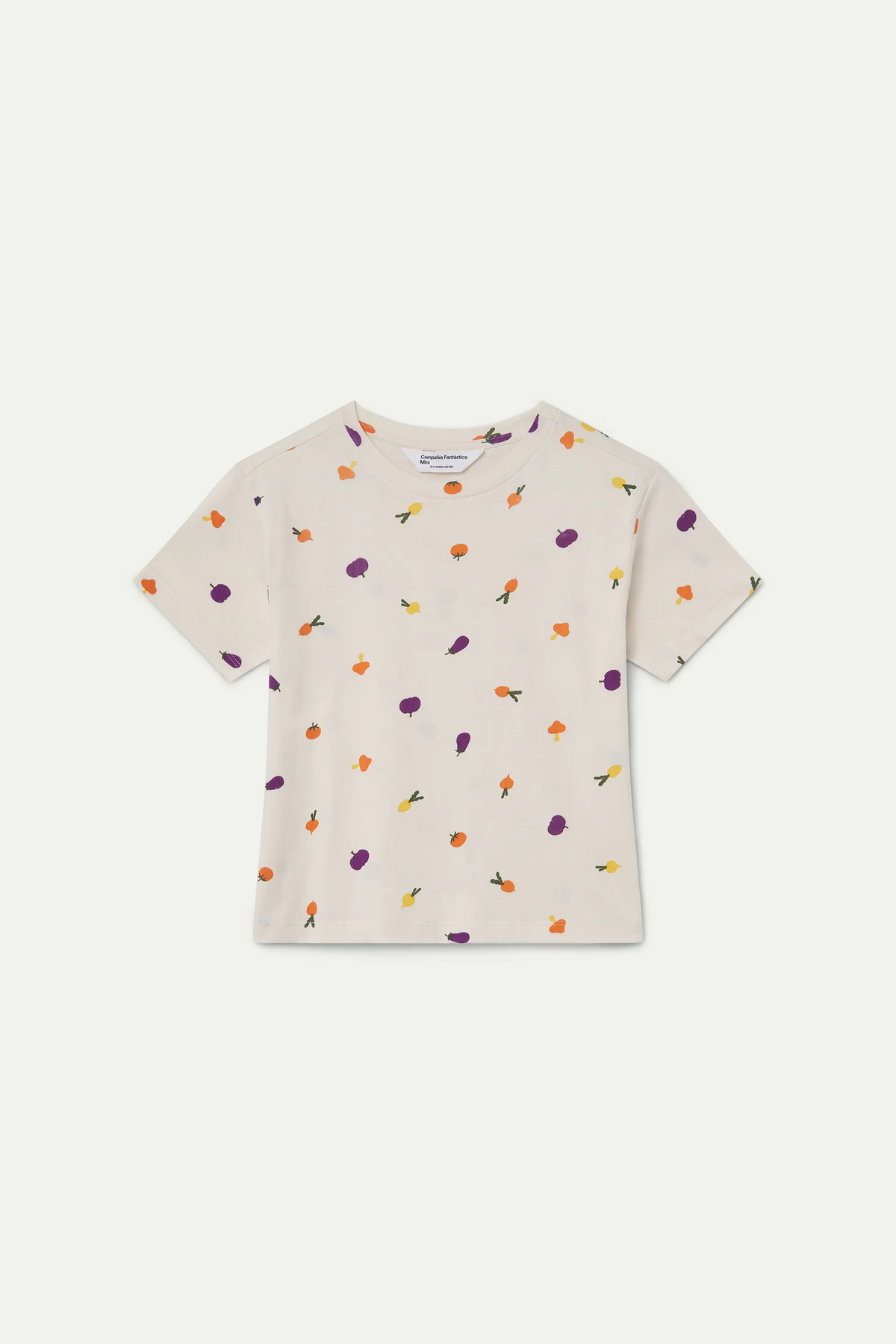 Camiseta unisex 100% algodón con estampado de Vegetales