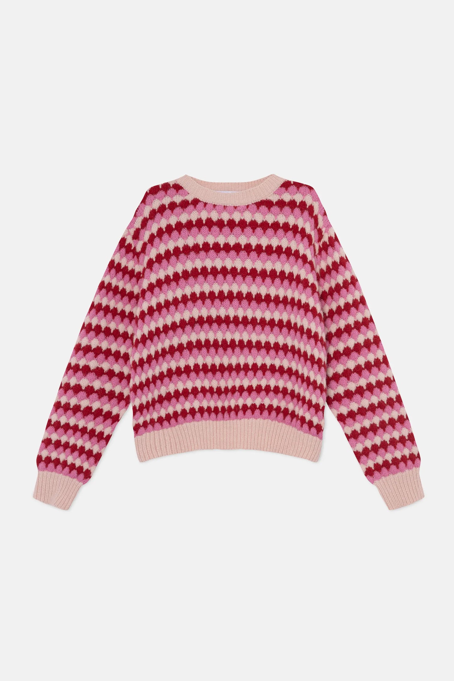 Jersey unisex de punto con estructura rosa