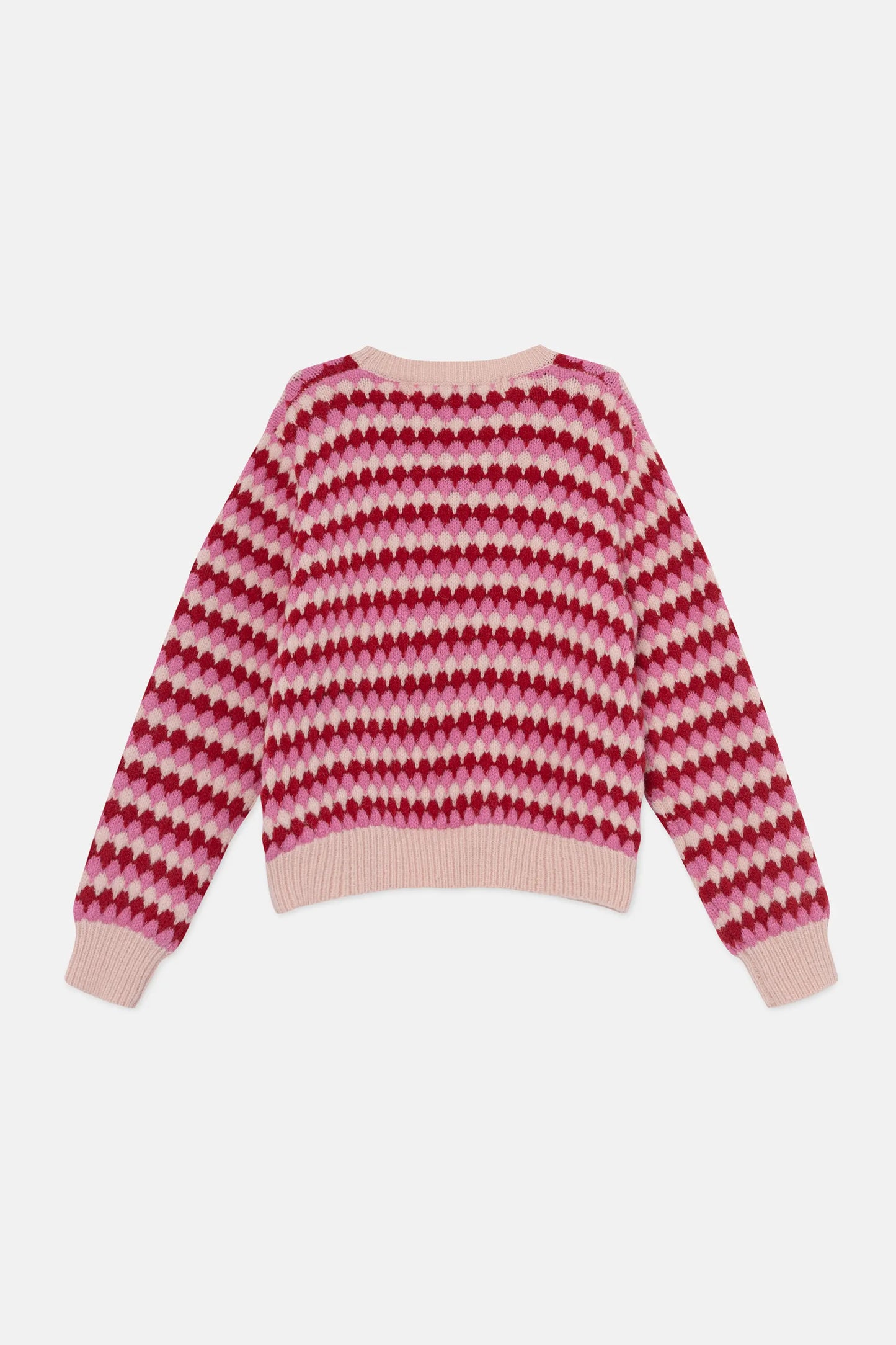 Jersey unisex de punto con estructura rosa