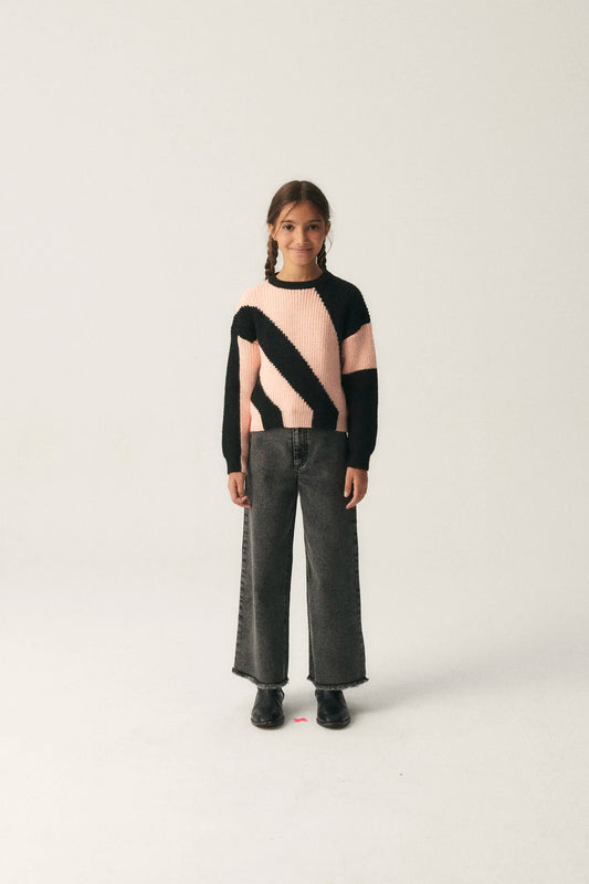 Jersey unisex de punto oversize bicolor