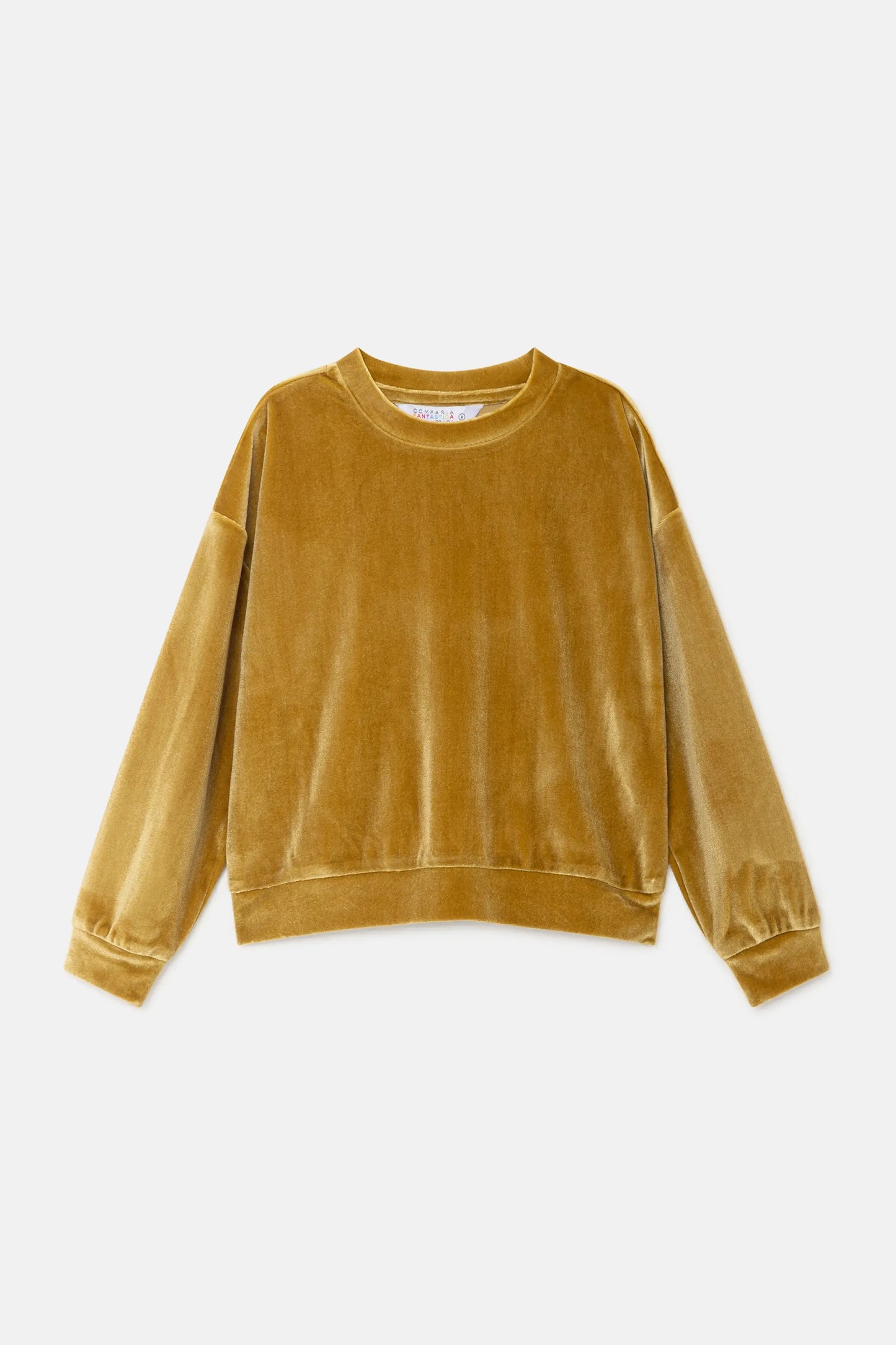 Sudadera unisex en terciopelo amarillo
