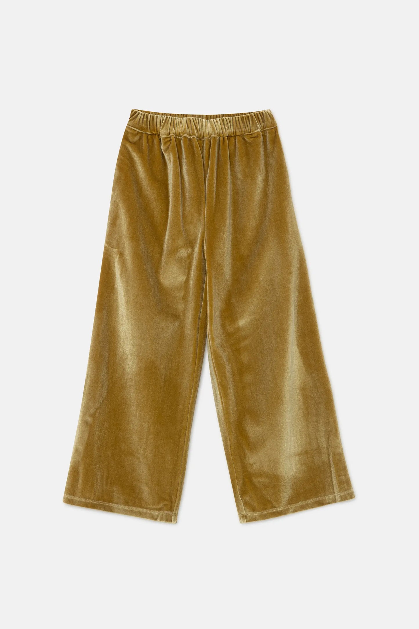 Pantalón unisex en terciopelo amarillo