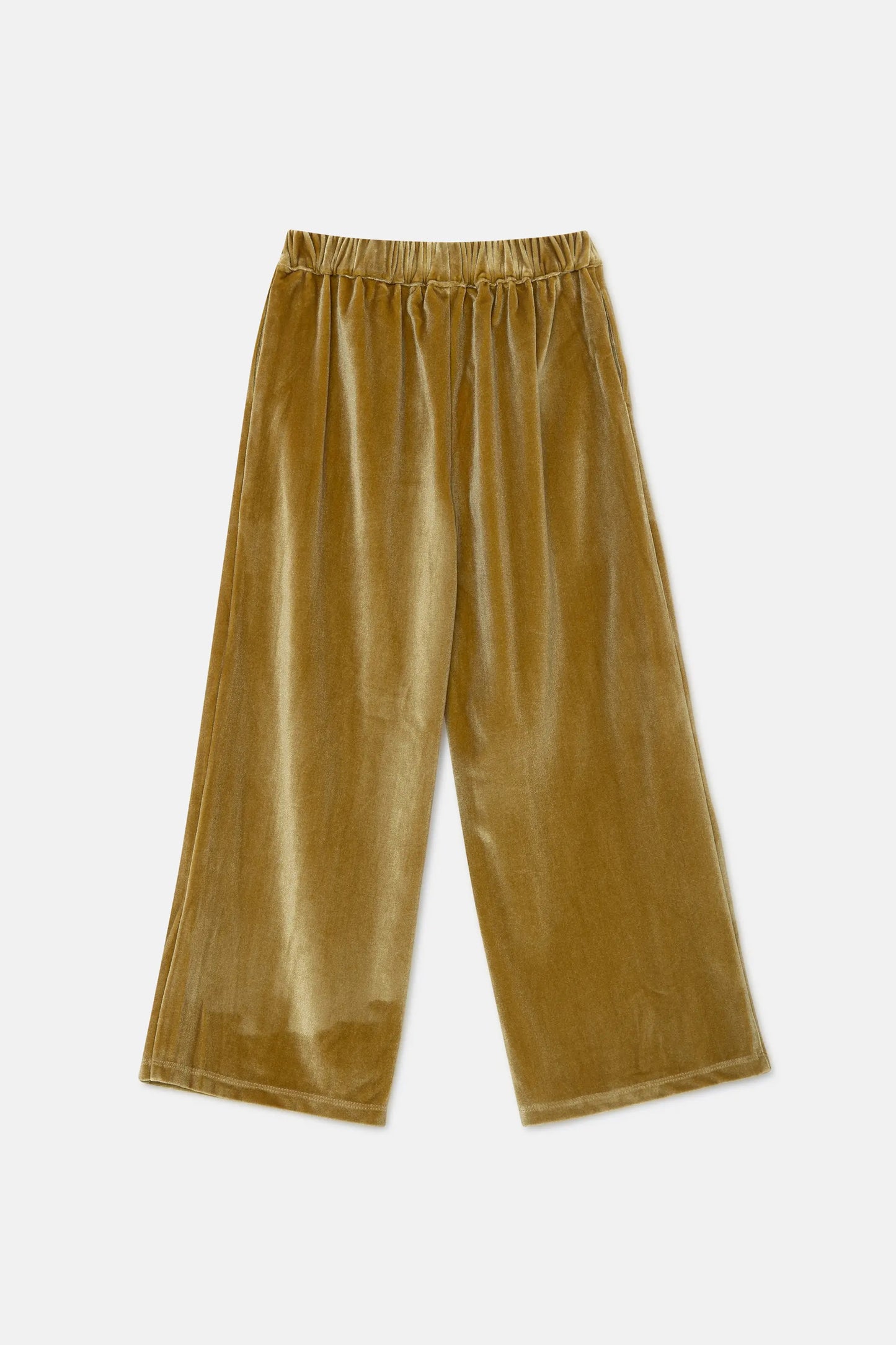 Pantalón unisex en terciopelo amarillo