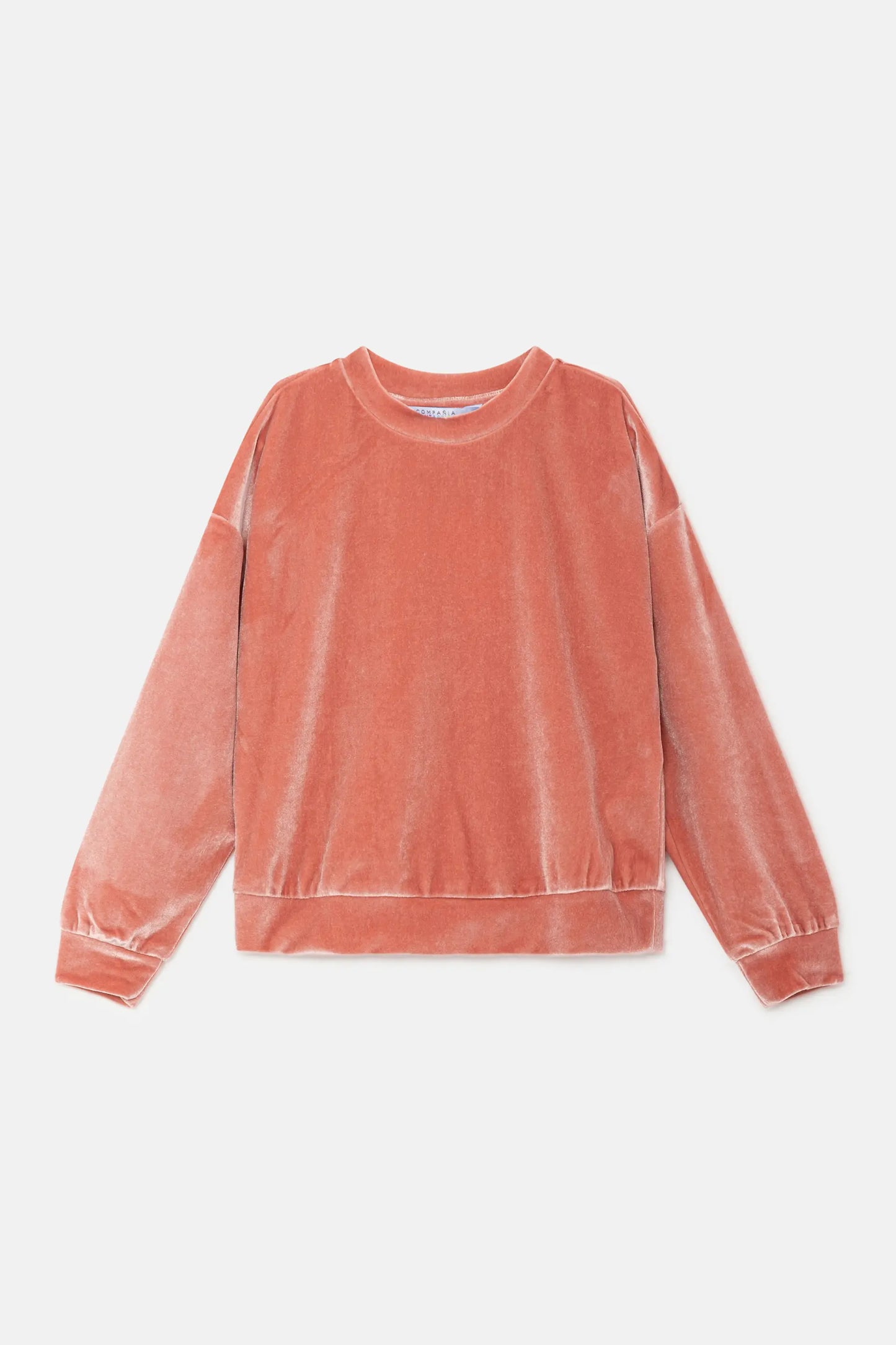 Unisex sweatshirt in pink velvet