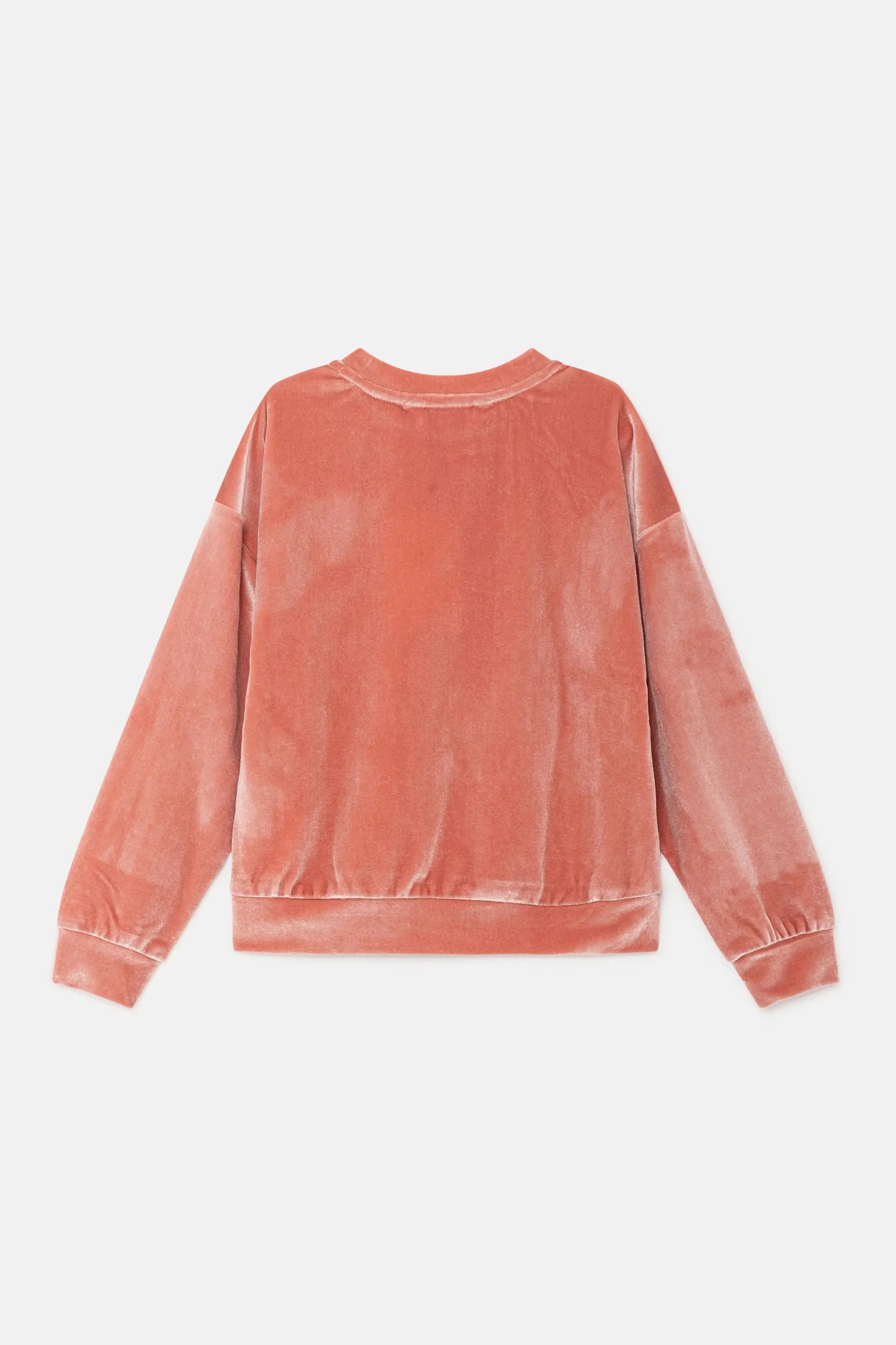 Unisex sweatshirt in pink velvet