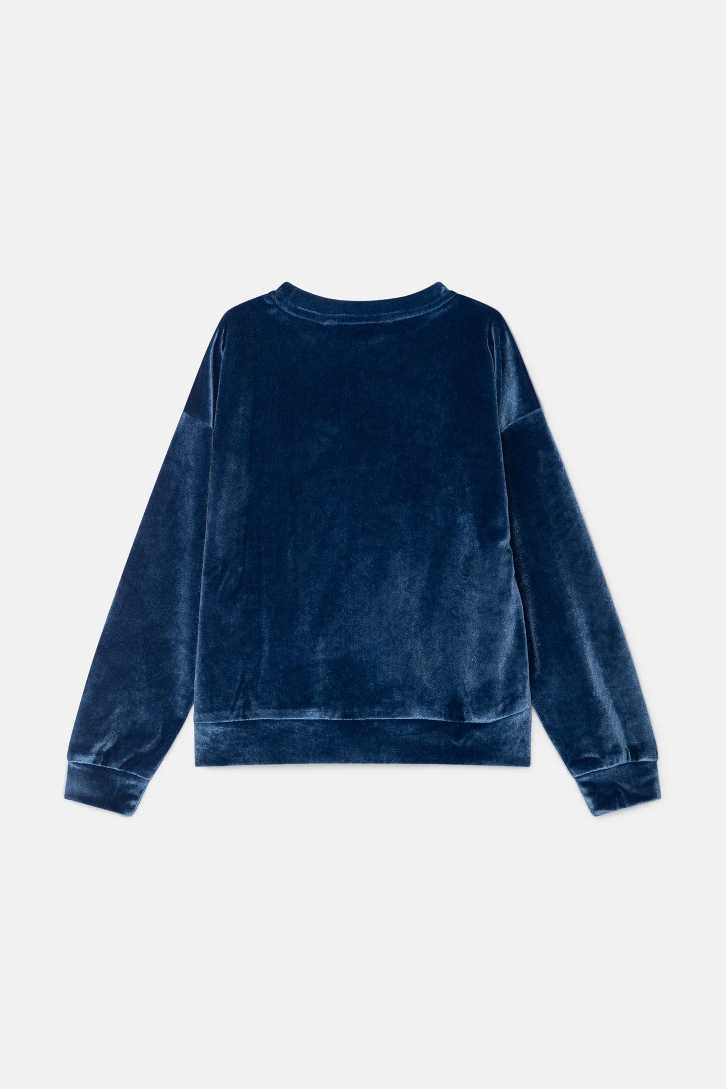 Sudadera unisex en terciopelo azul