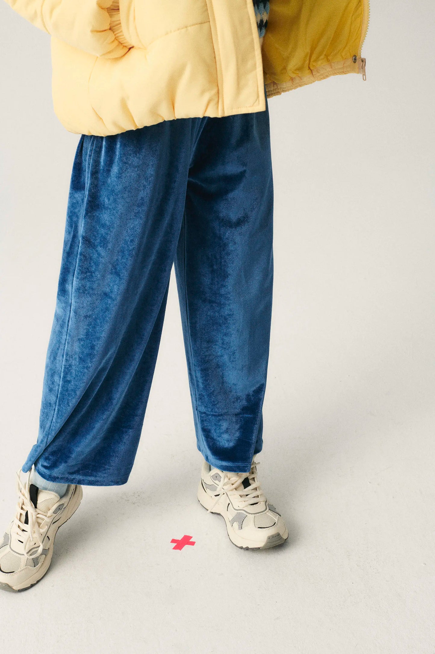Pantaloni unisex in velluto blu