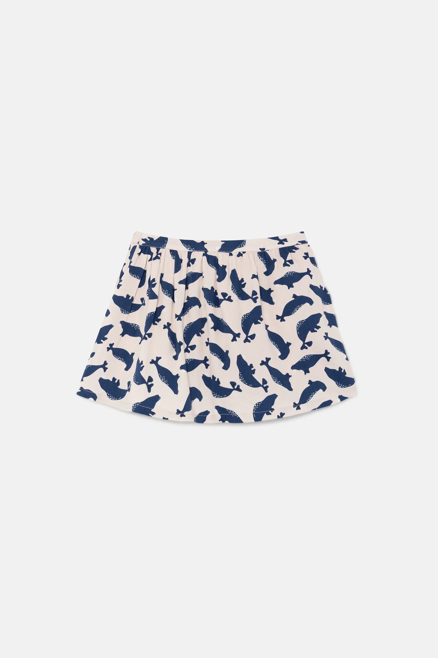 Girl's short skirt with seal print