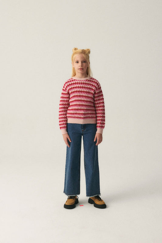 Jeans lunghi dritti blu da bambina