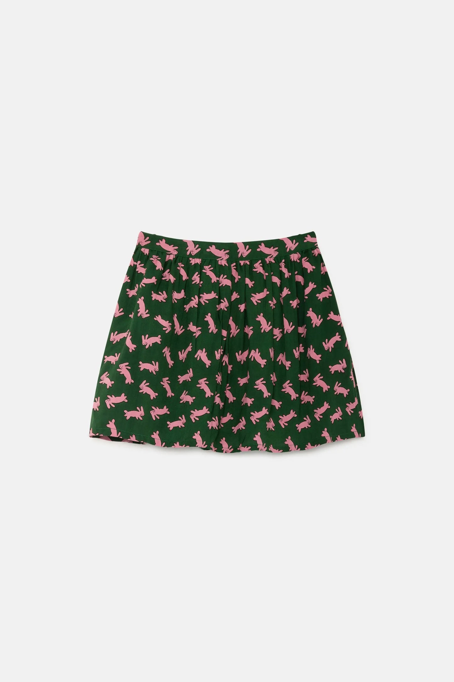 Falda corta de niña con estampado de conejos