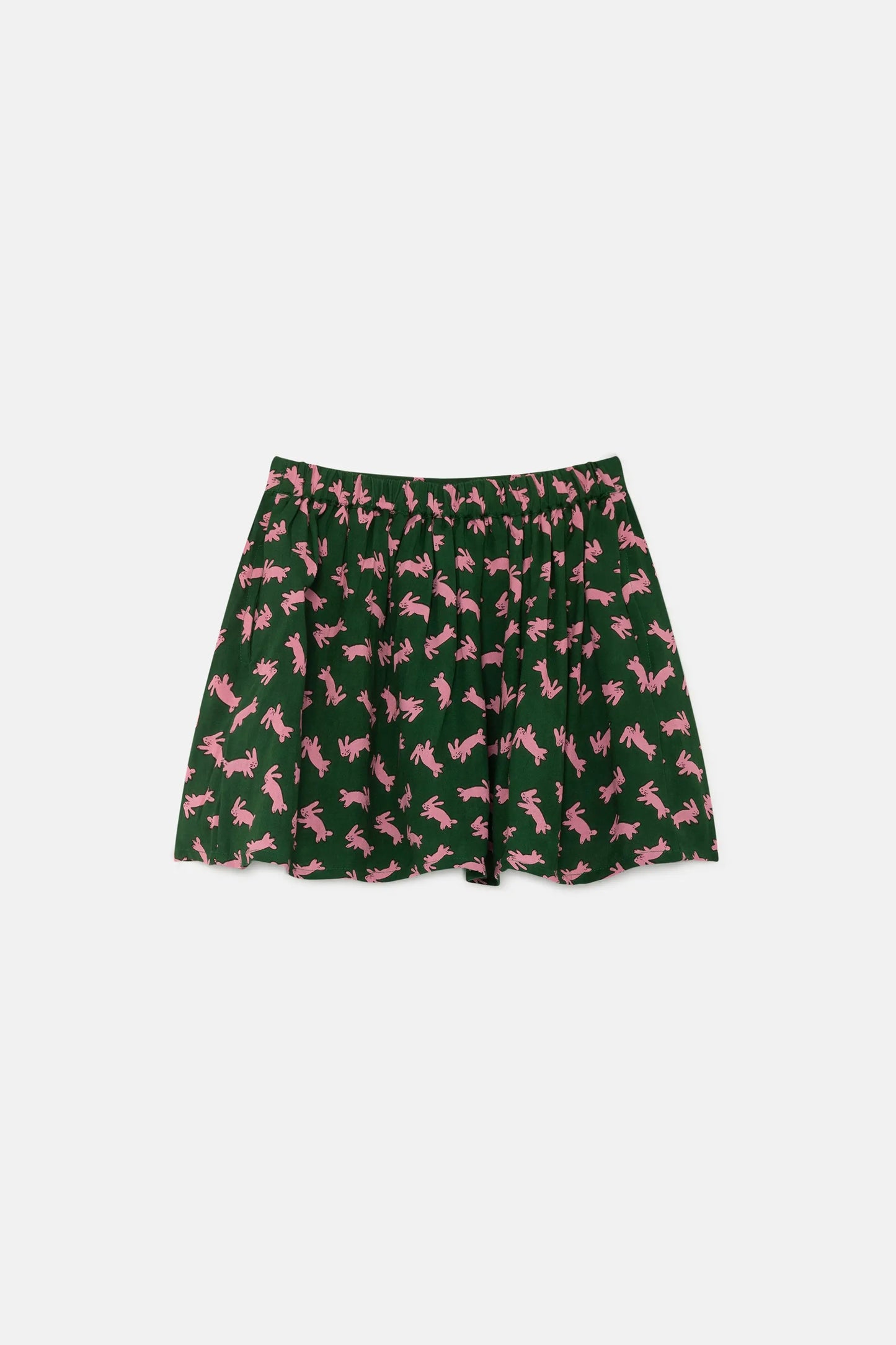 Falda corta de niña con estampado de conejos