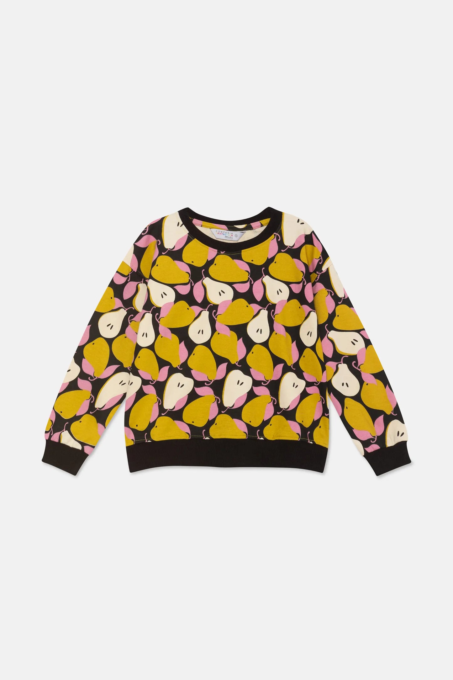 Felpa unisex in peluche con stampa pere