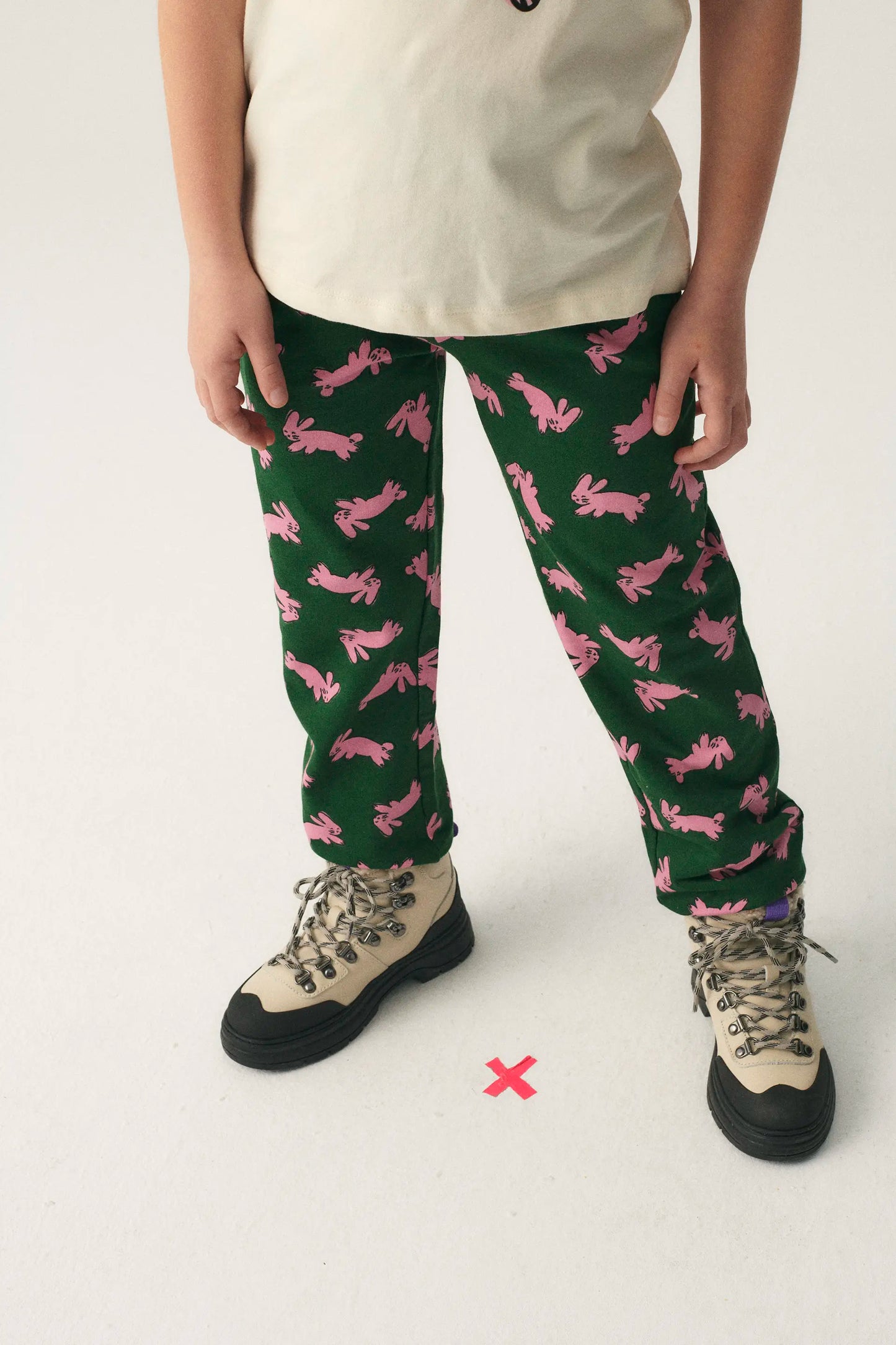 Joggers unisex con stampa di coniglio